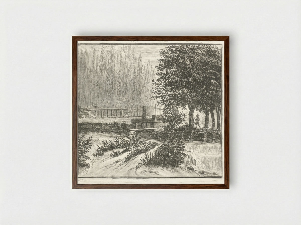 Sluis - Louis Bernard Coclers - Framed Print Dark Wood