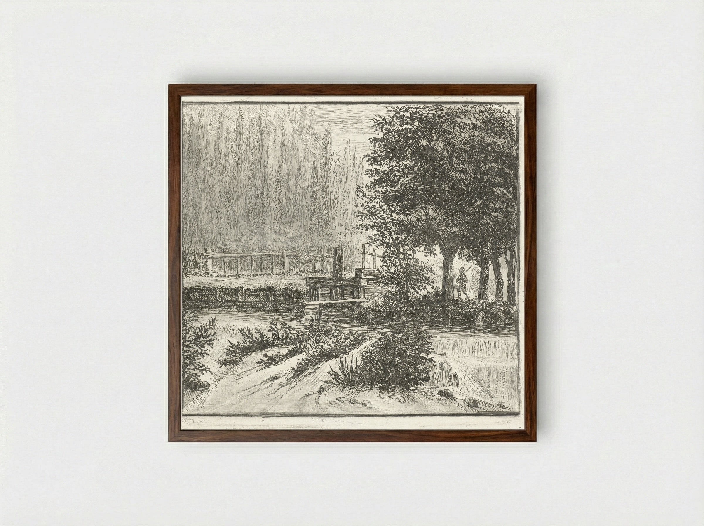Sluis - Louis Bernard Coclers - Framed Print Dark Wood