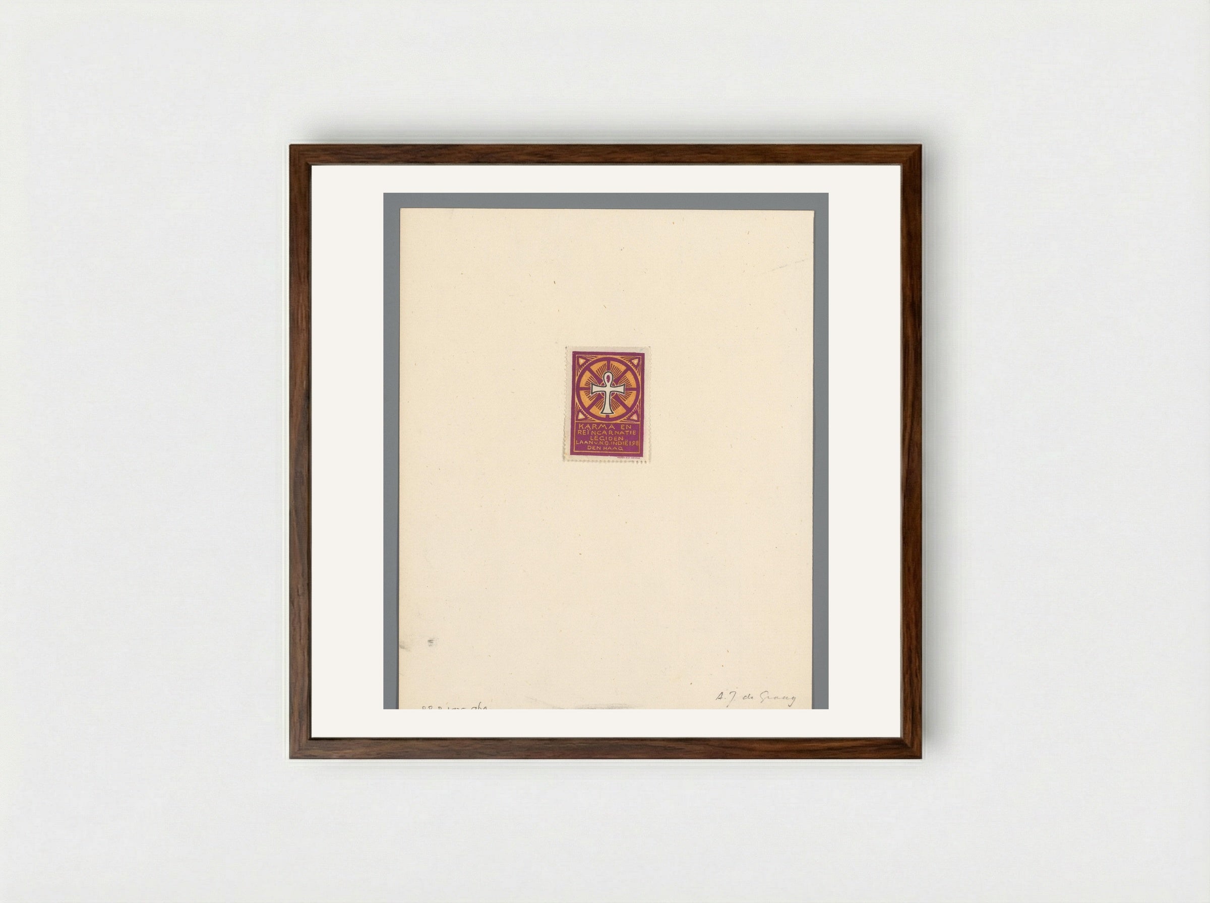 Sluitzegel van het Karma en Reïncarnatielegioen - Julie de Graag - Framed Print Dark Wood