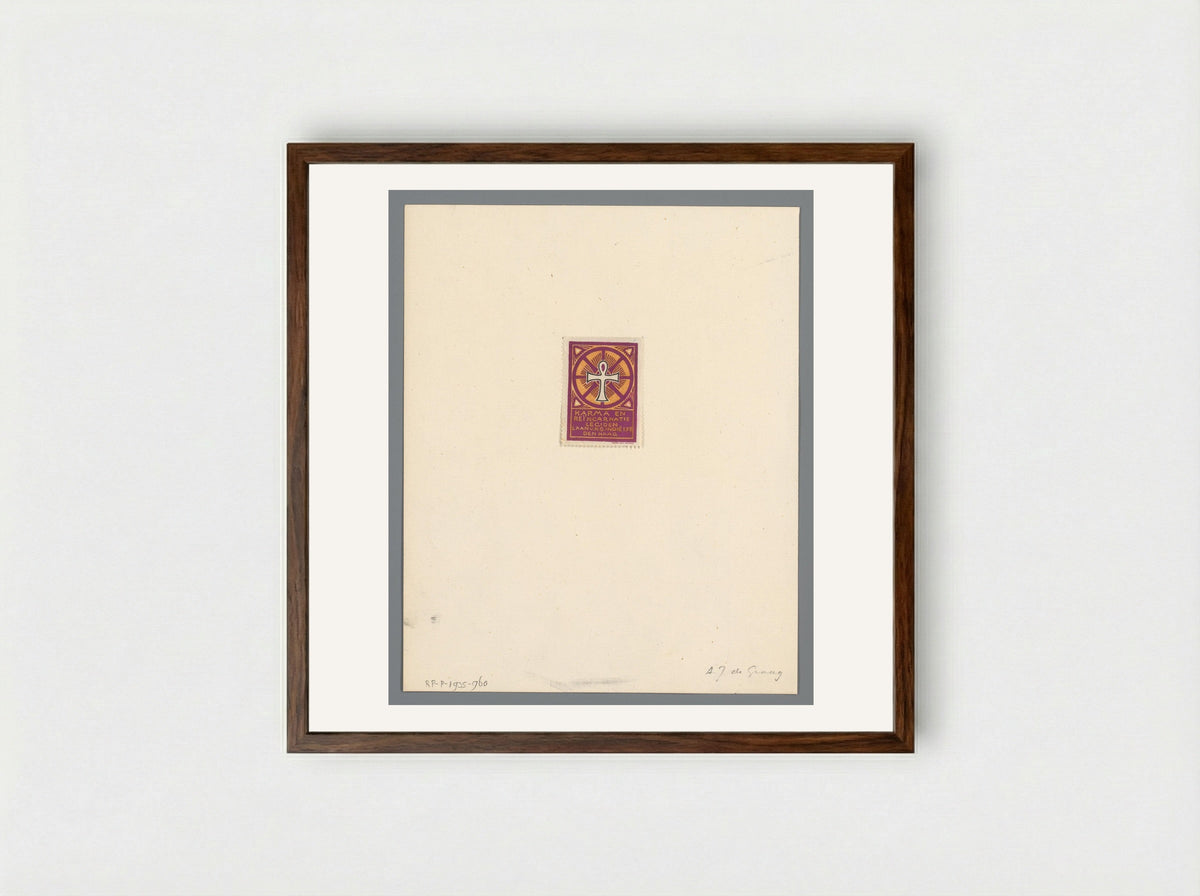 Sluitzegel van het Karma en Reïncarnatielegioen - Julie de Graag - Framed Print Dark Wood