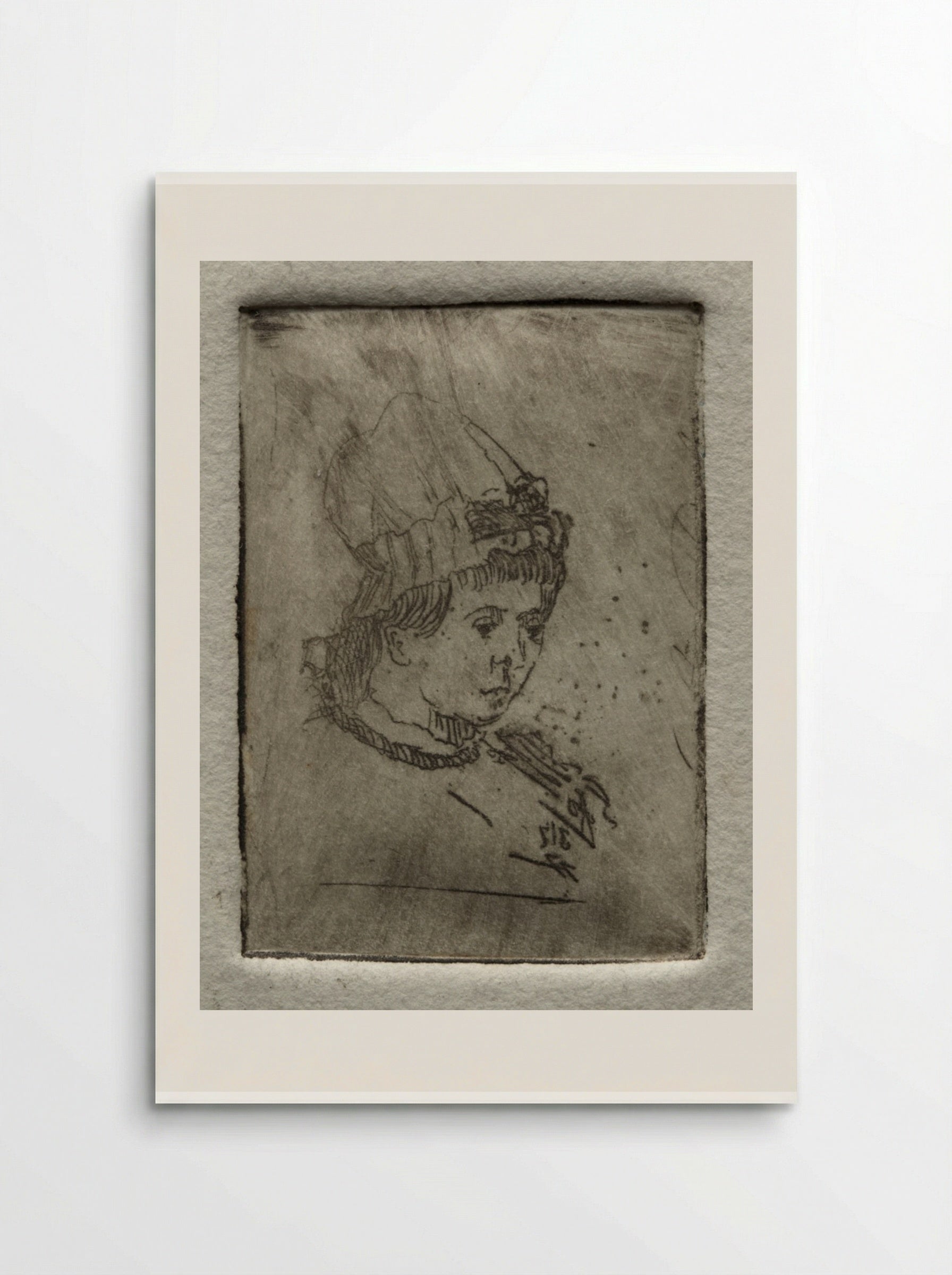 Small Head with Mob Cap - Otto H. Bacher - Poster