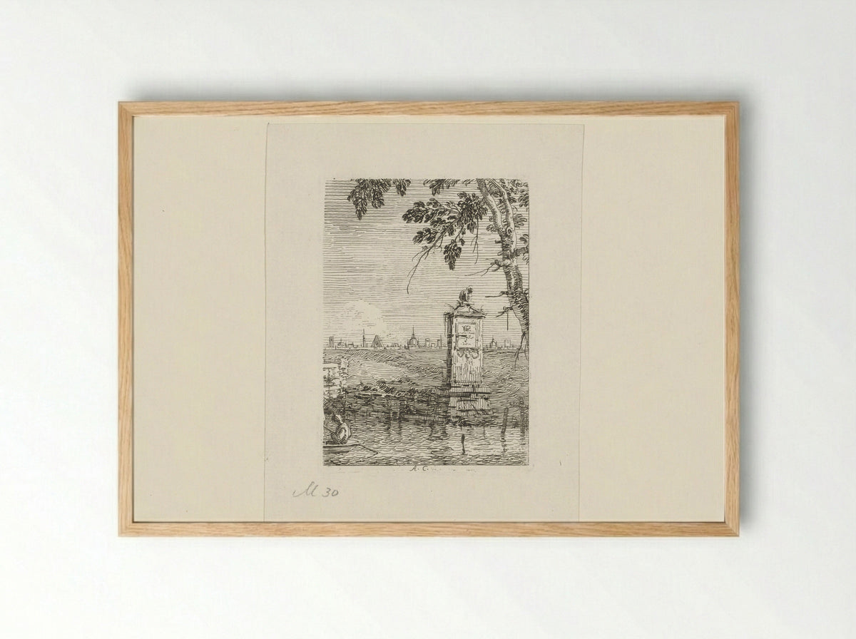 Small Monument in a Landscape - Joseph Smith - Framed Print Wood