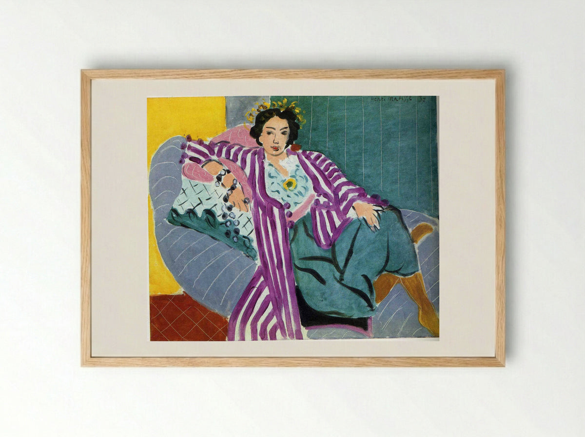 Small Odalisque in Purple Robe - Henri Matisse - Framed Print Wood