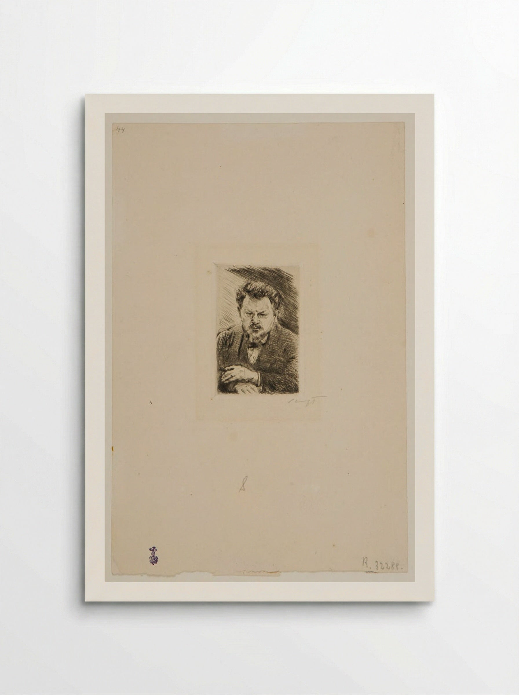 Small Self-Portrait with a Cigar - Max Slevogt - Poster
