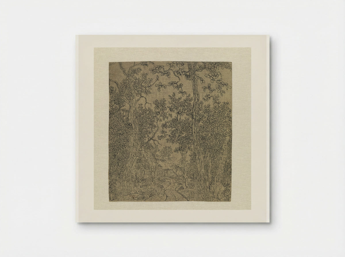 Small Wooded Landscape with a Road and a House - Hercules Segers - Poster