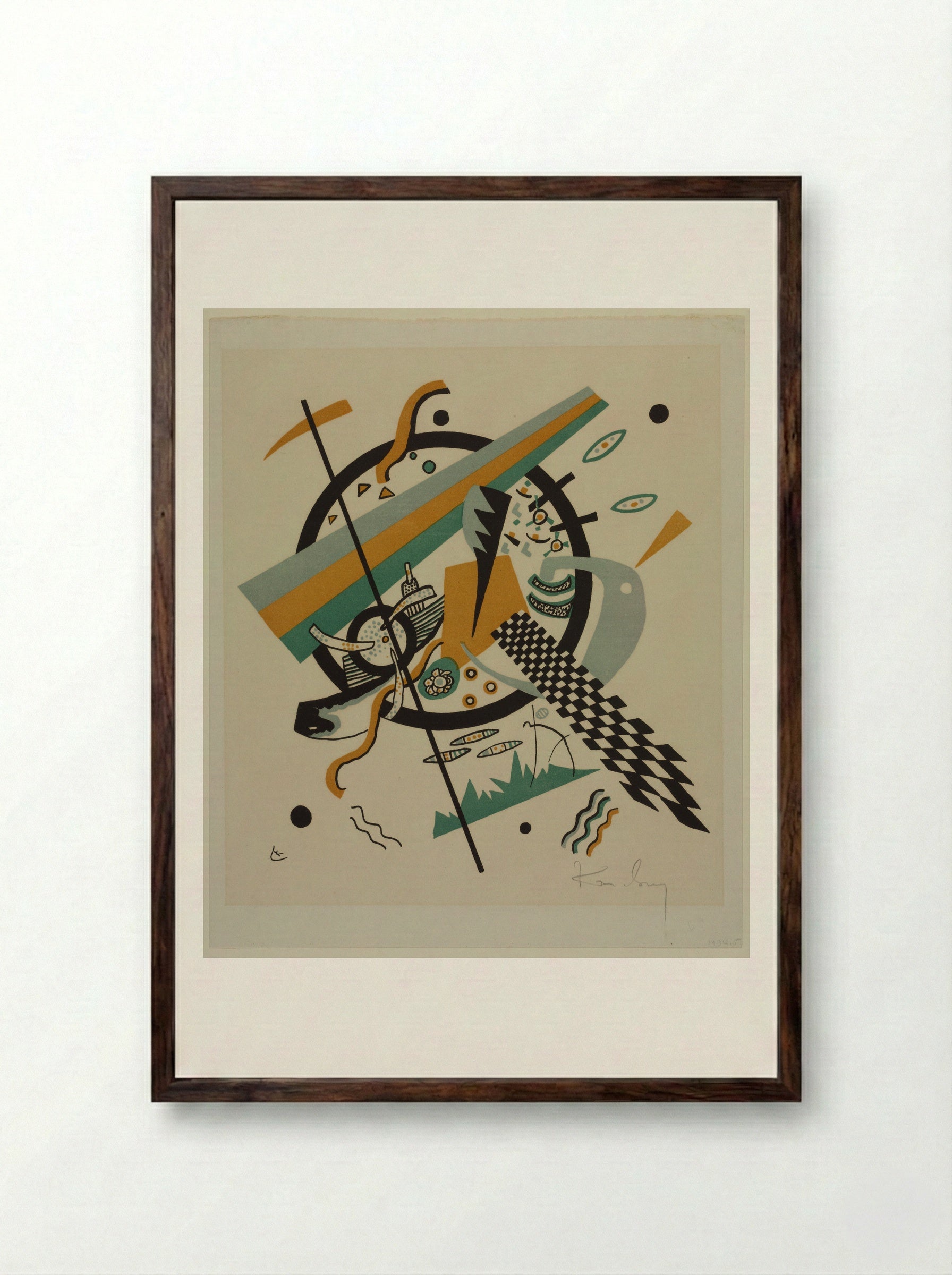 Small Worlds IV - Wassily Kandinsky - Framed Print Dark Wood