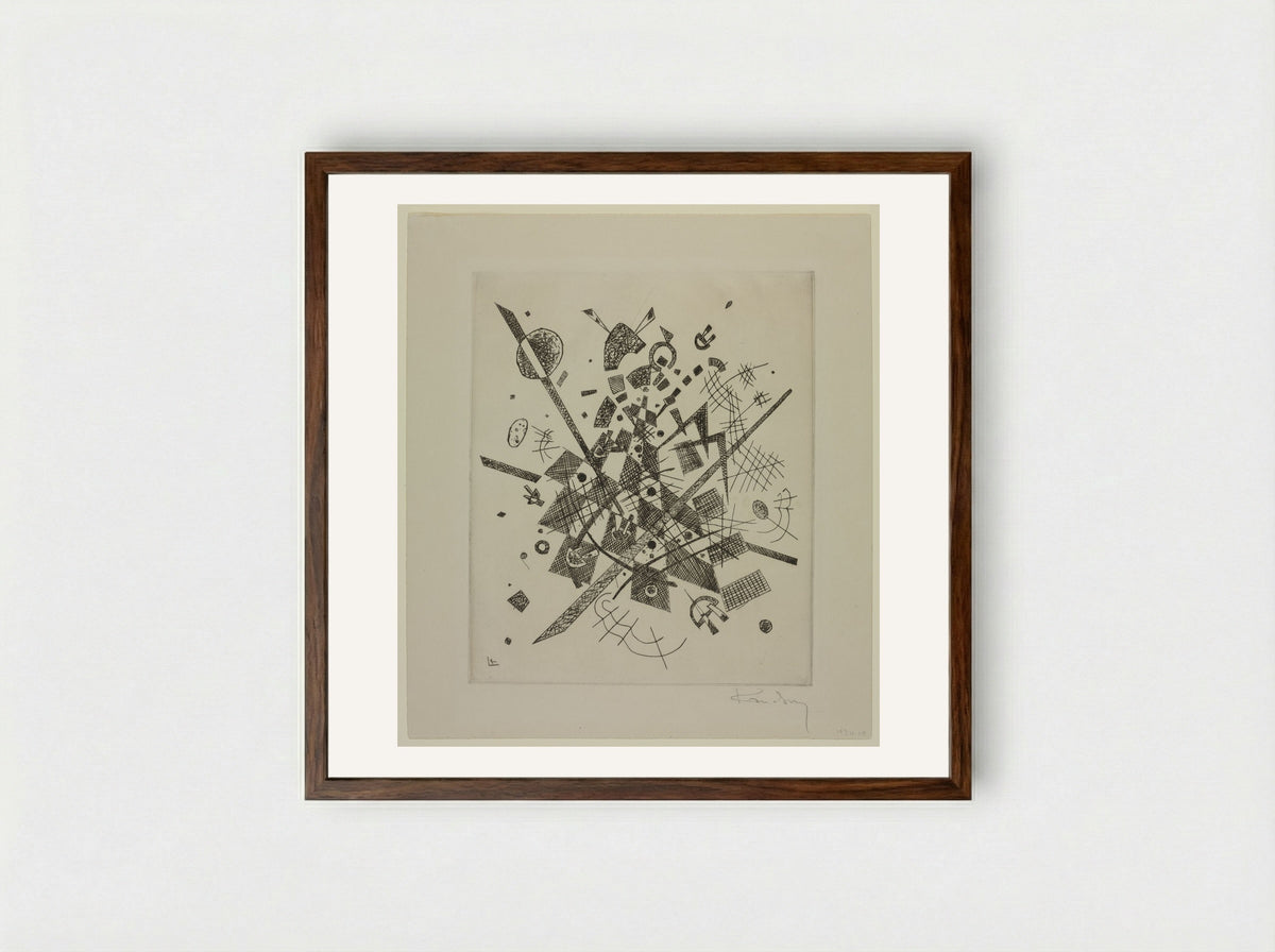 Small Worlds IX - Wassily Kandinsky - Framed Print Dark Wood