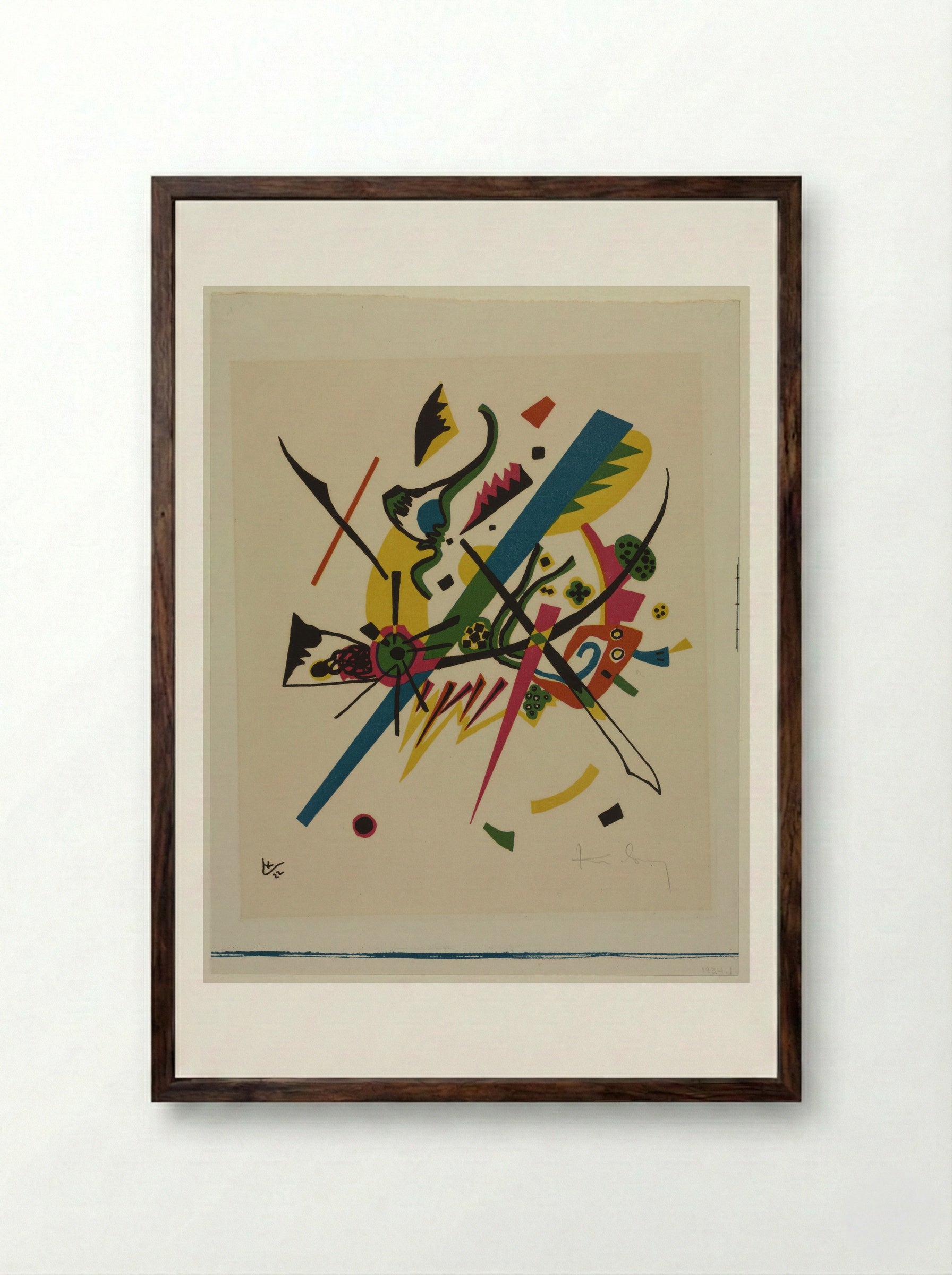 Small Worlds I - Wassily Kandinsky - Framed Print Dark Wood