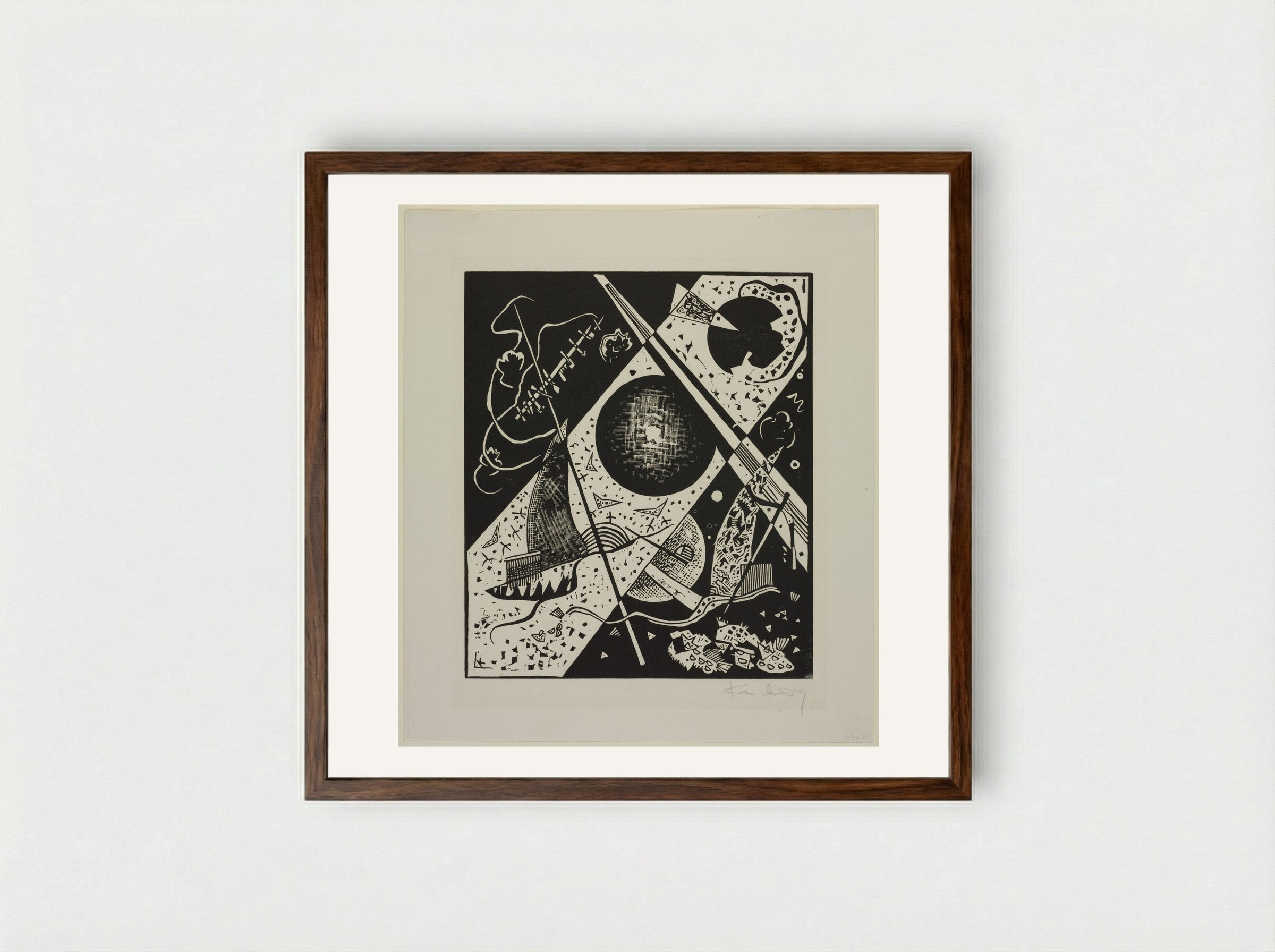 Small Worlds VI - Wassily Kandinsky - Framed Print Dark Wood