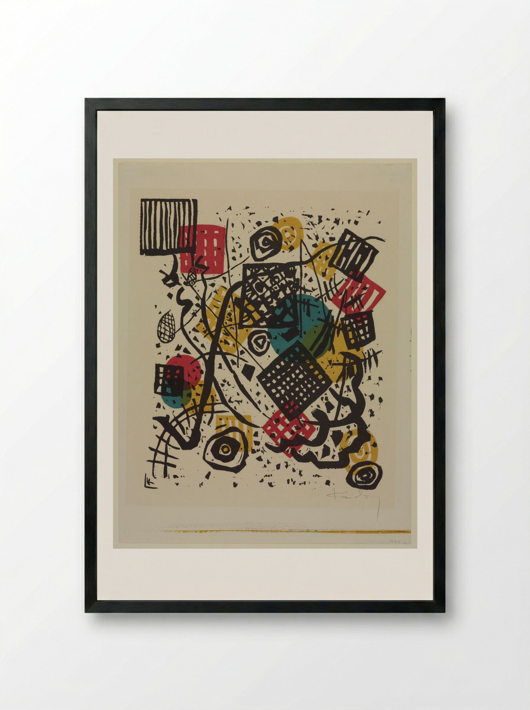 Small Worlds V - Wassily Kandinsky - Framed Print Black