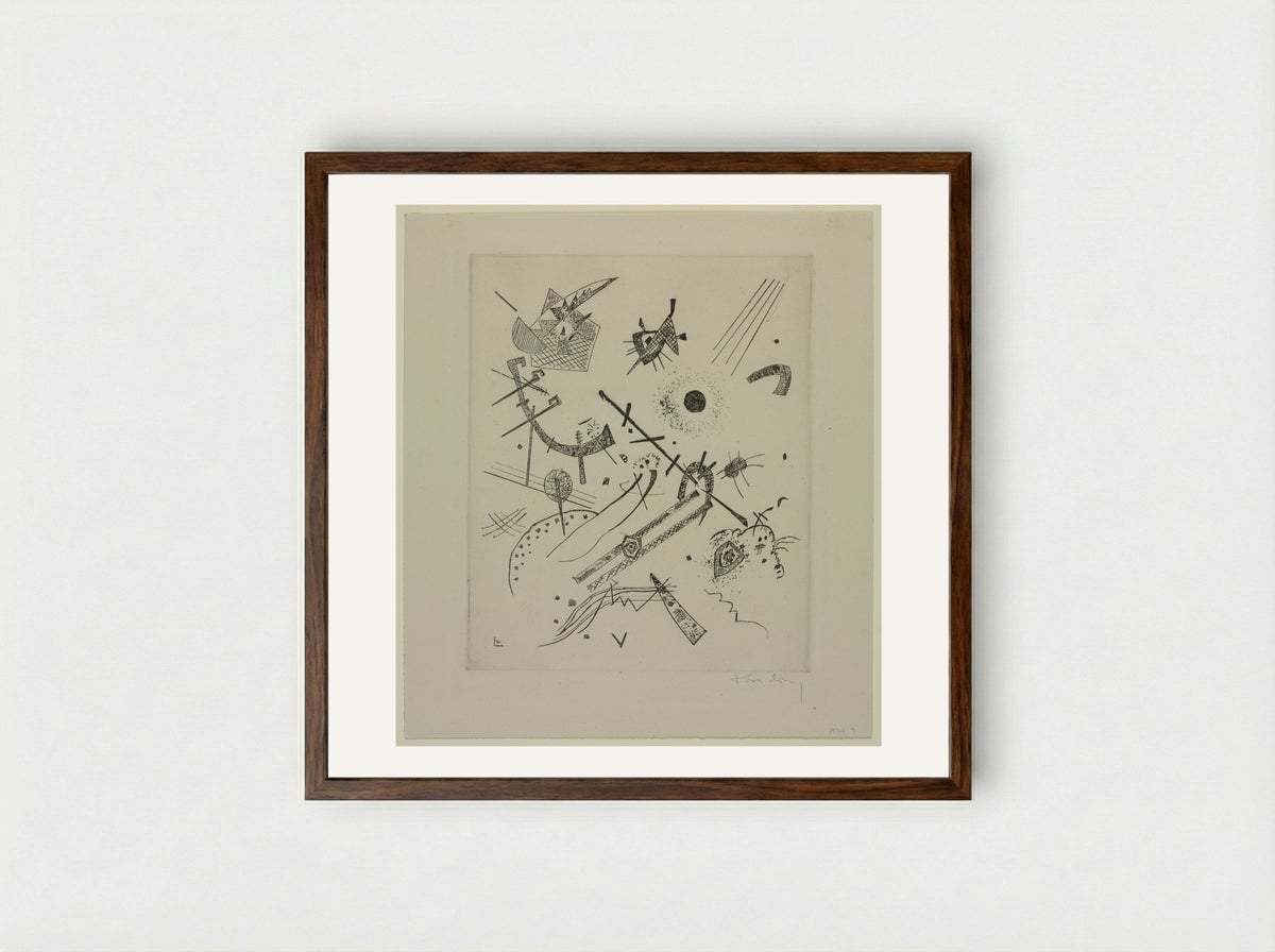 Small Worlds XI - Wassily Kandinsky - Framed Print Dark Wood