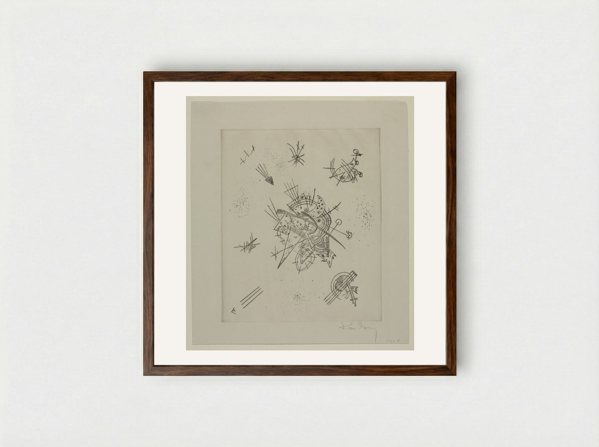Small Worlds X - Wassily Kandinsky - Framed Print Dark Wood