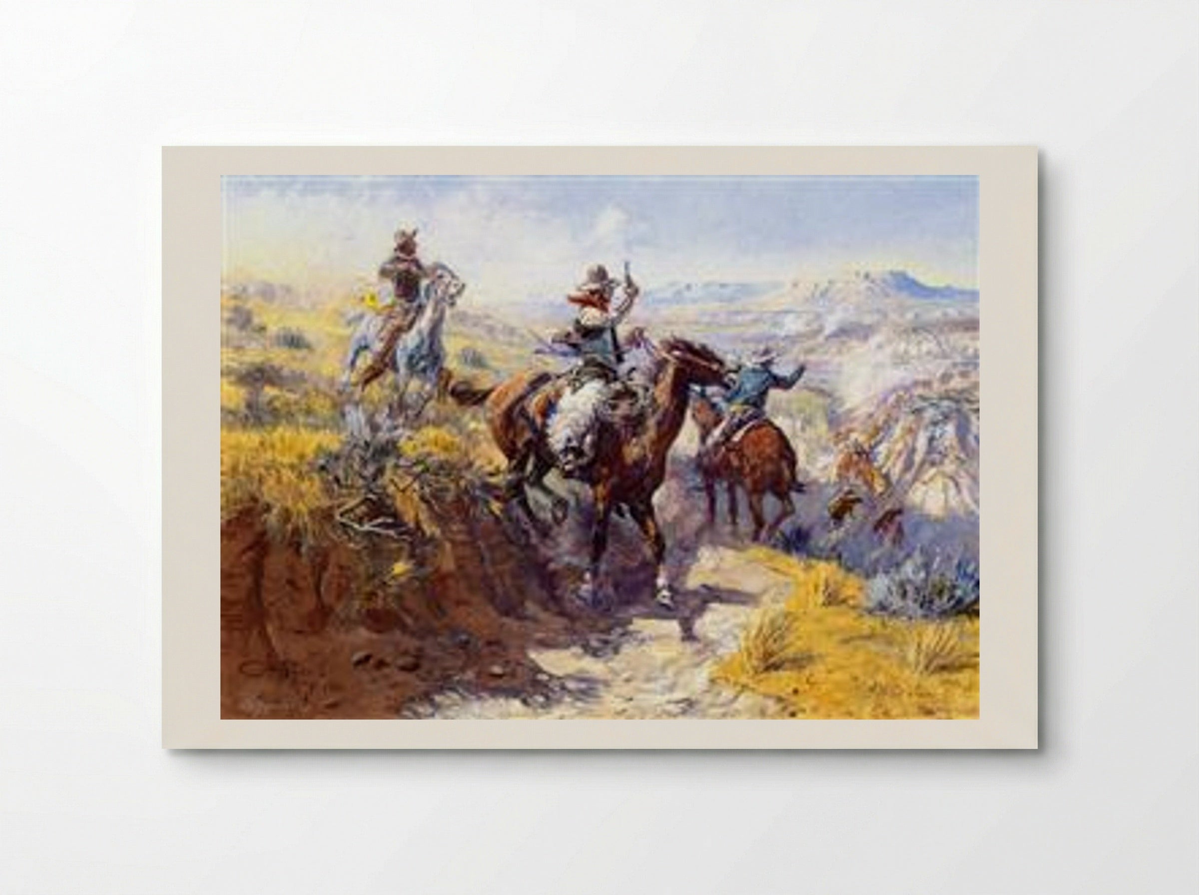Smoking Them Out - Charles M. Russell - Poster