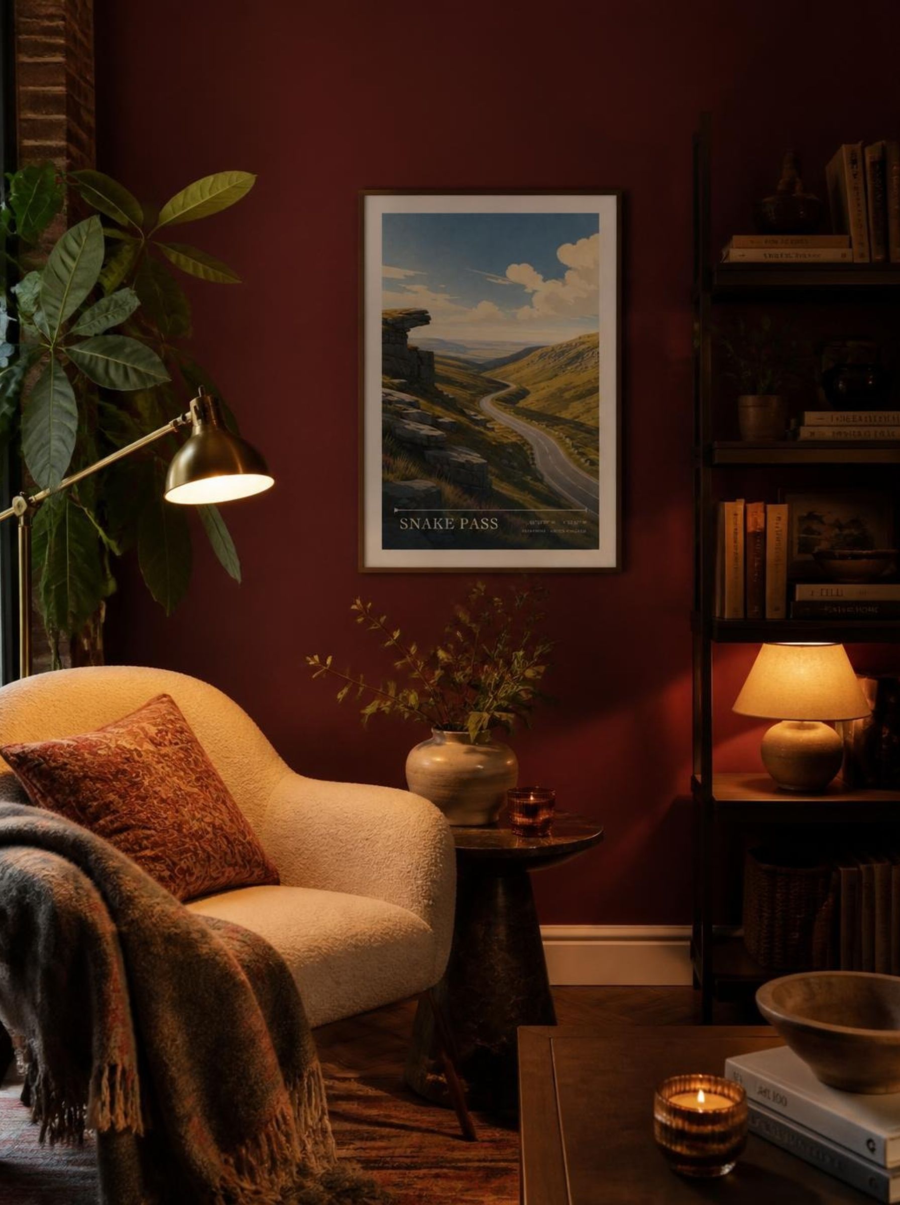 Snake Pass Derbyshire United Kingdom Travel Poster - Lifestyle