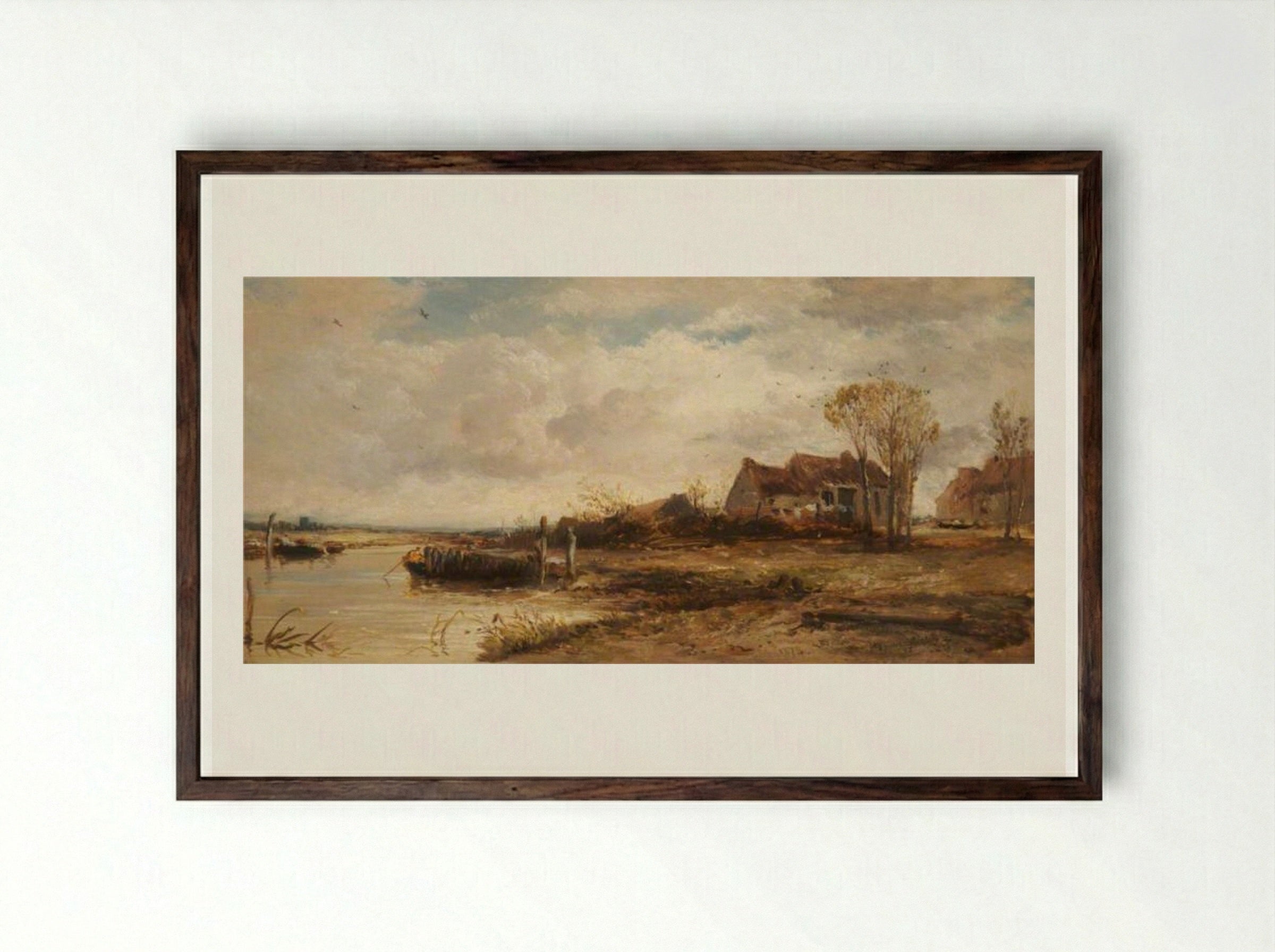 Snape, Suffolk - James Webb - Framed Print Dark Wood