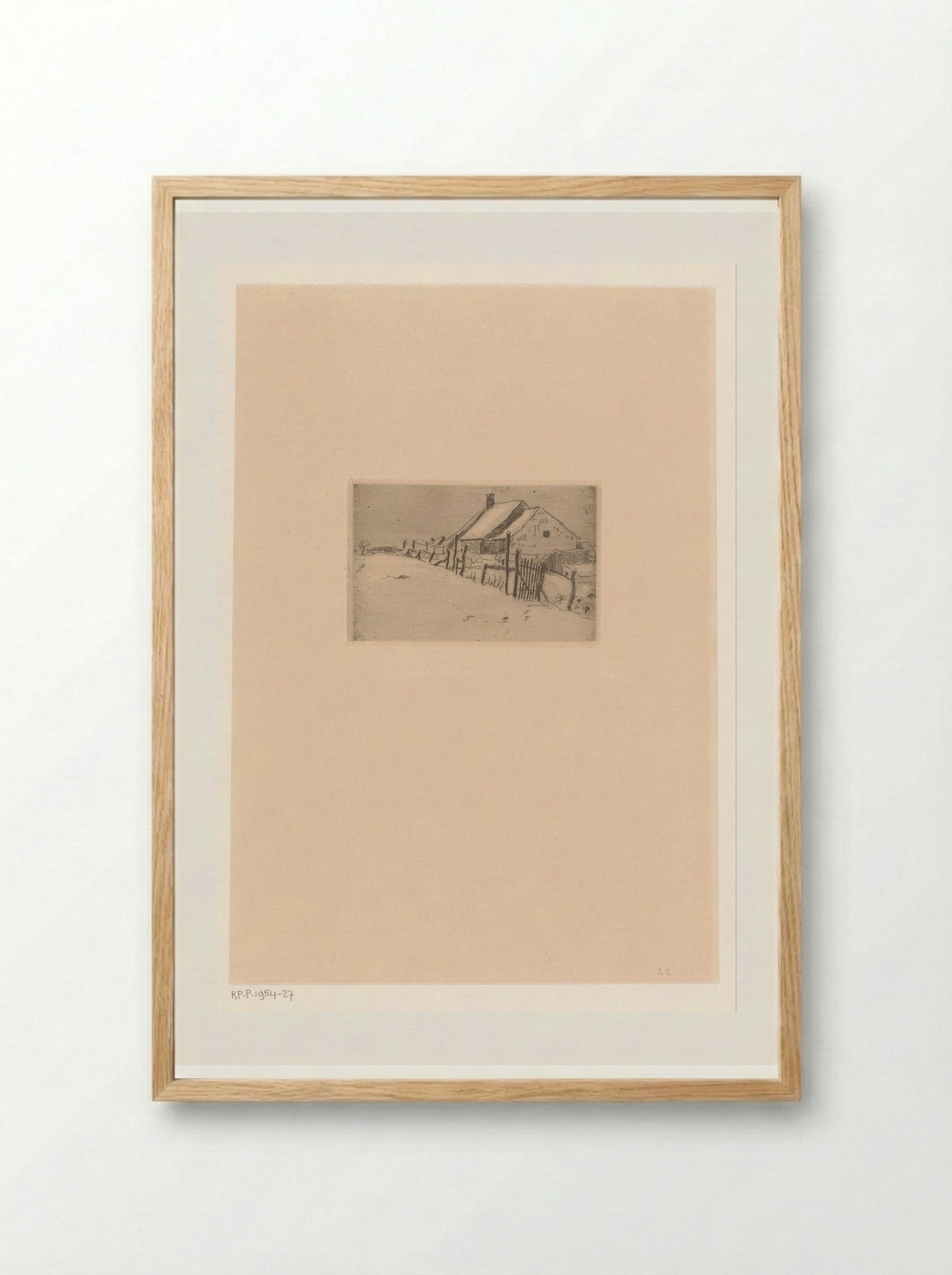 Sneeuwlandschap met huizen - Rik Wouters - Framed Print Wood