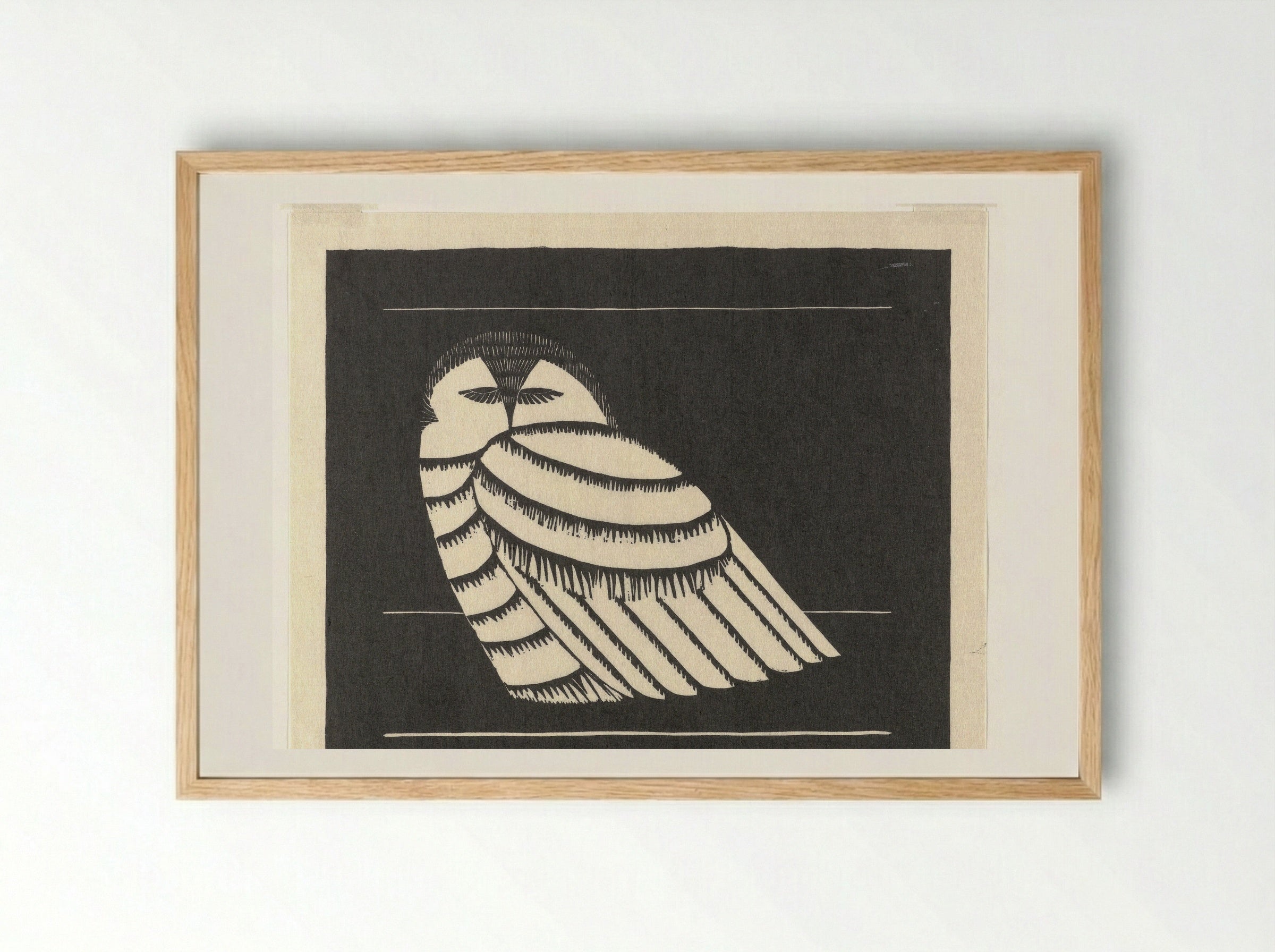 Sneeuwuil (Snowy Owl) - Samuel Jessurun de Mesquita - Framed Print Wood