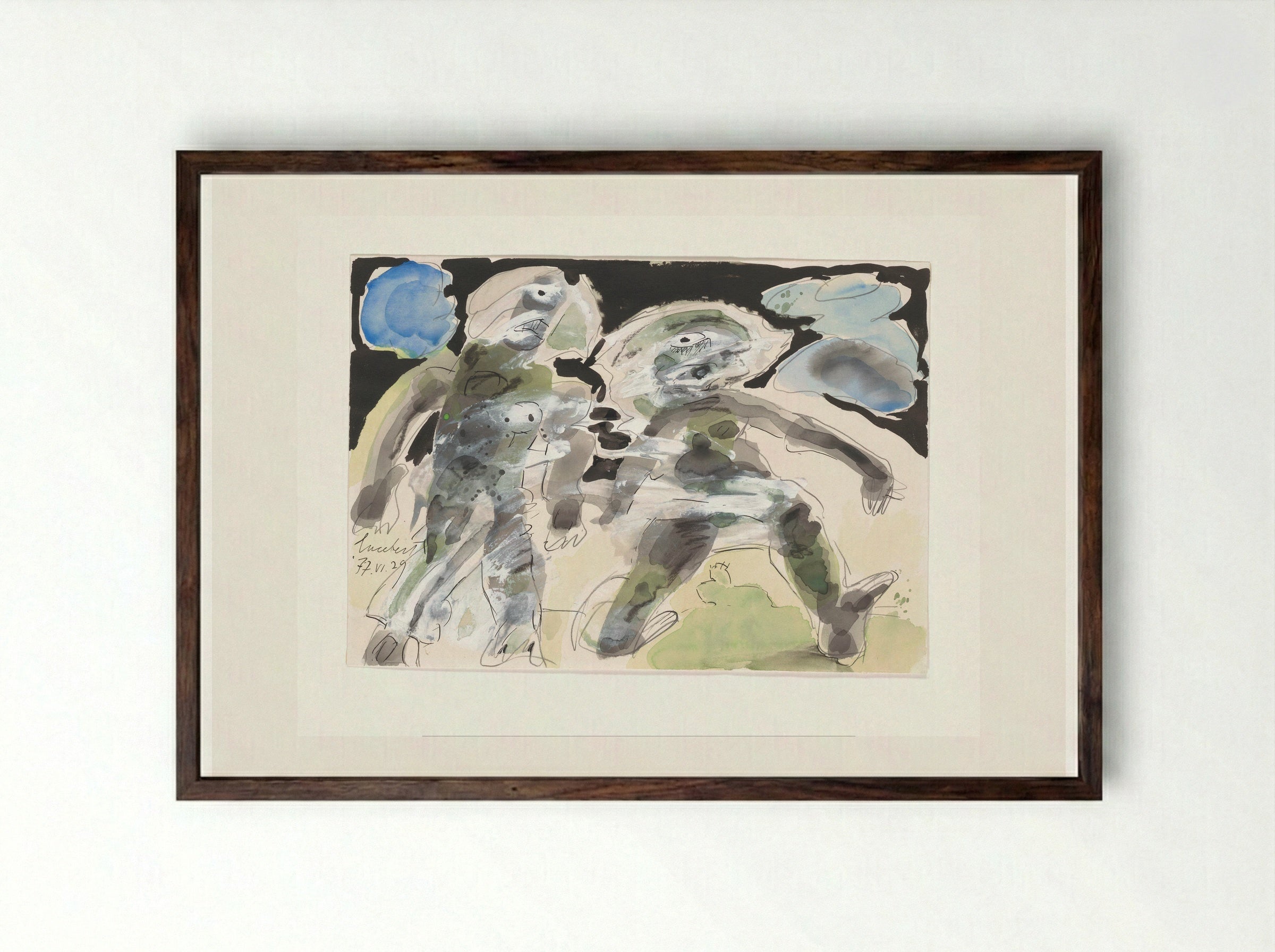 Snelheid - Lucebert - Framed Print Dark Wood