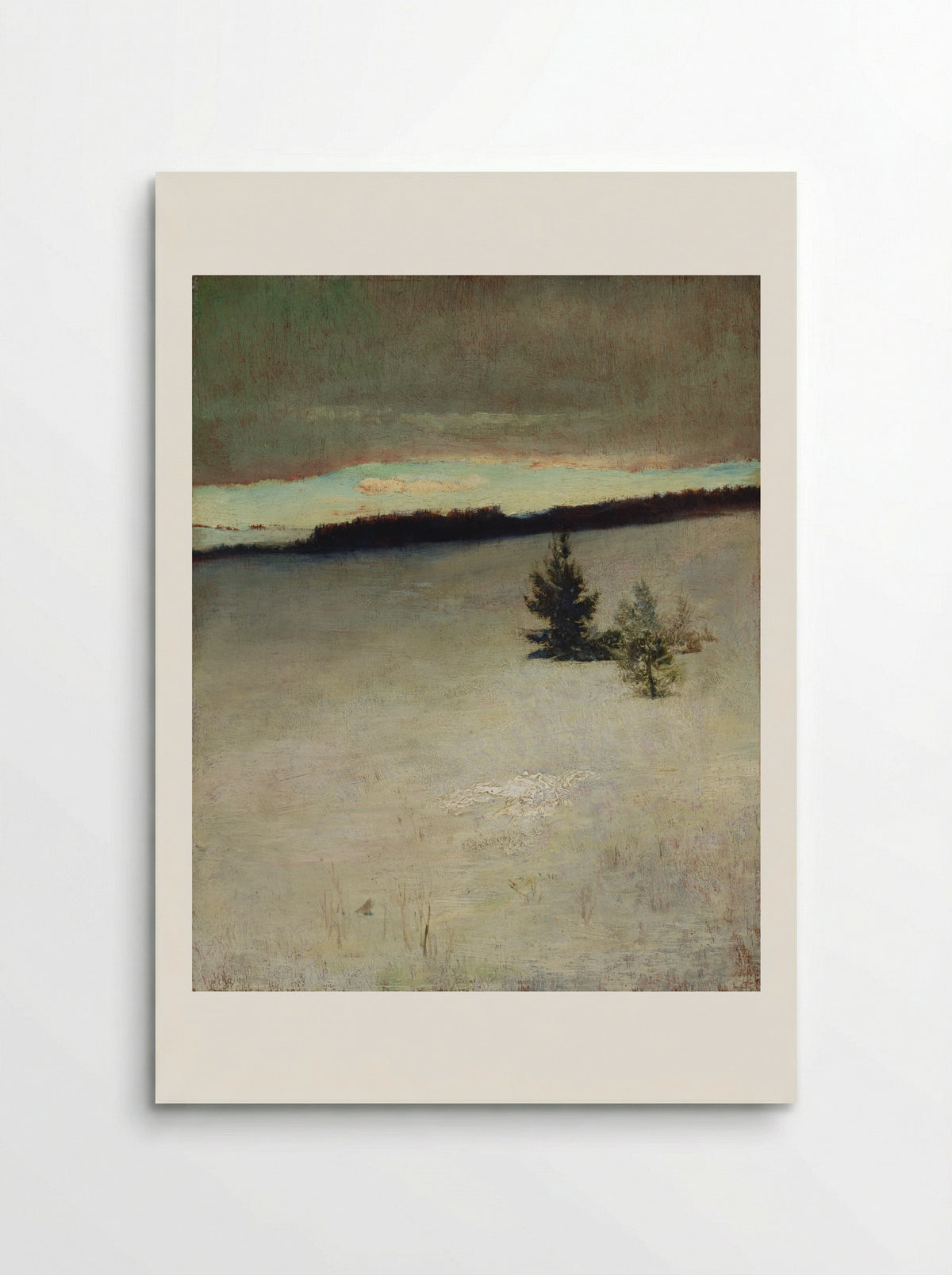 Snow Field, Morning, Roxbury - John La Farge - Poster