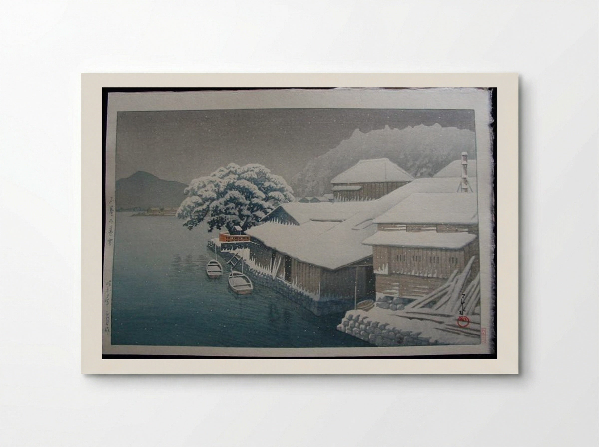 Snow at Ishinomaki - Hasui Kawase - Poster