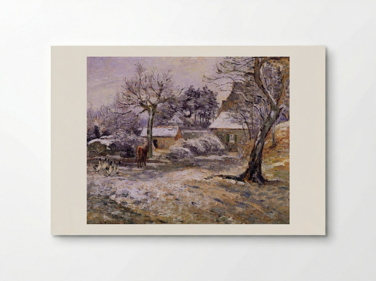 Snow at Montfoucault - Camille Pissarro - Poster