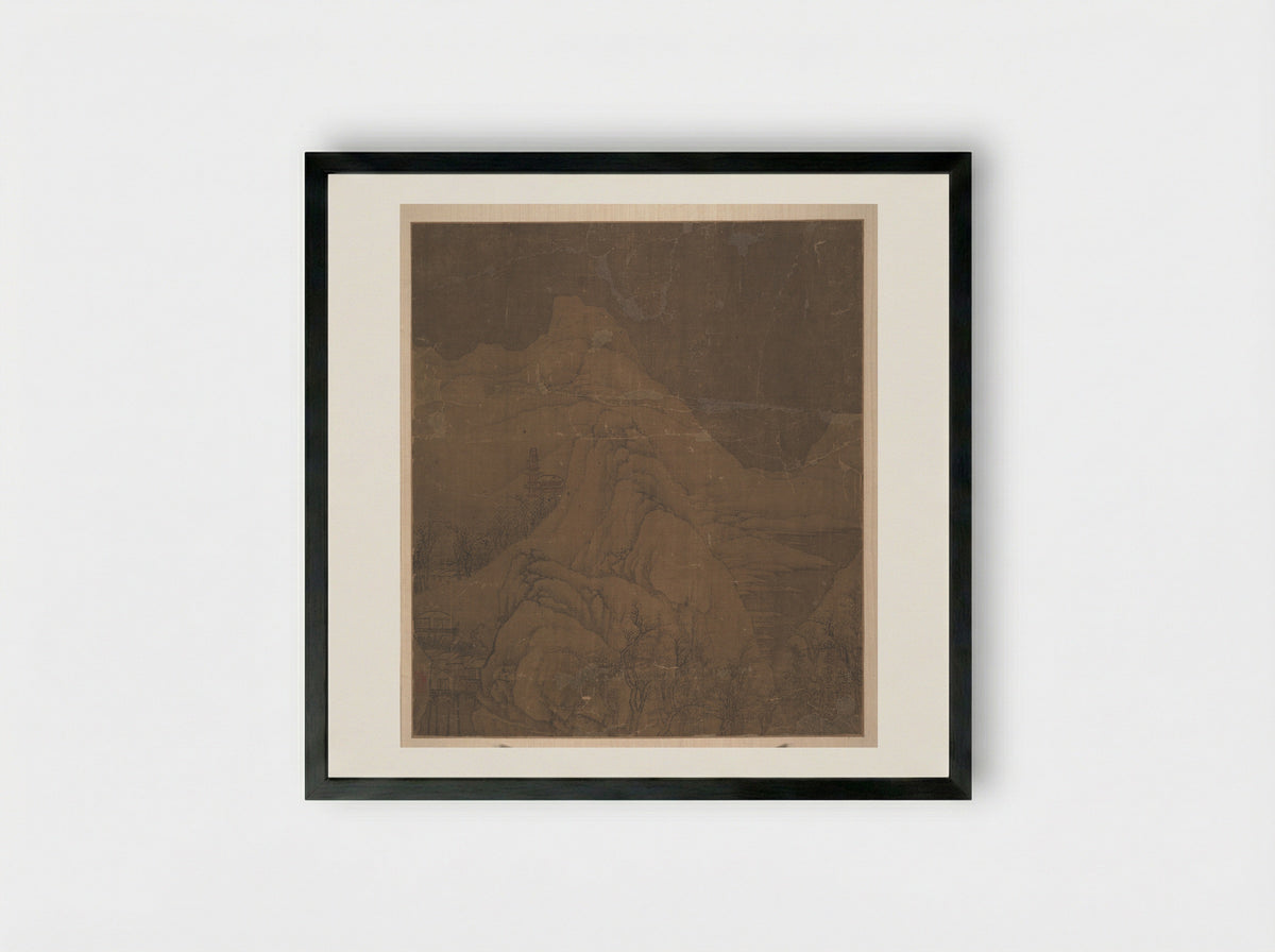 Snow-covered Mountains - Xu Daoning - Framed Print Black