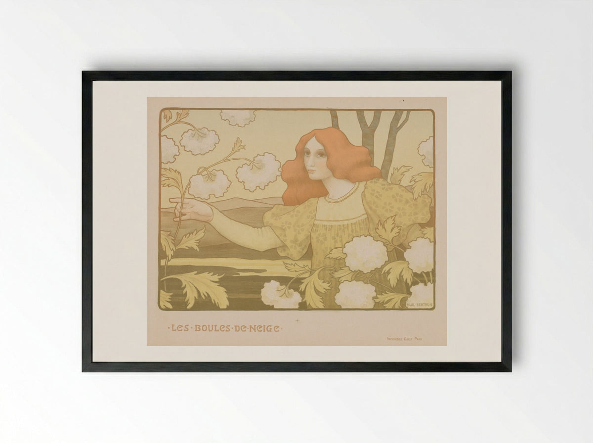 Snowballs (Les Boules de Neige) - Paul Berthon - Framed Print Black