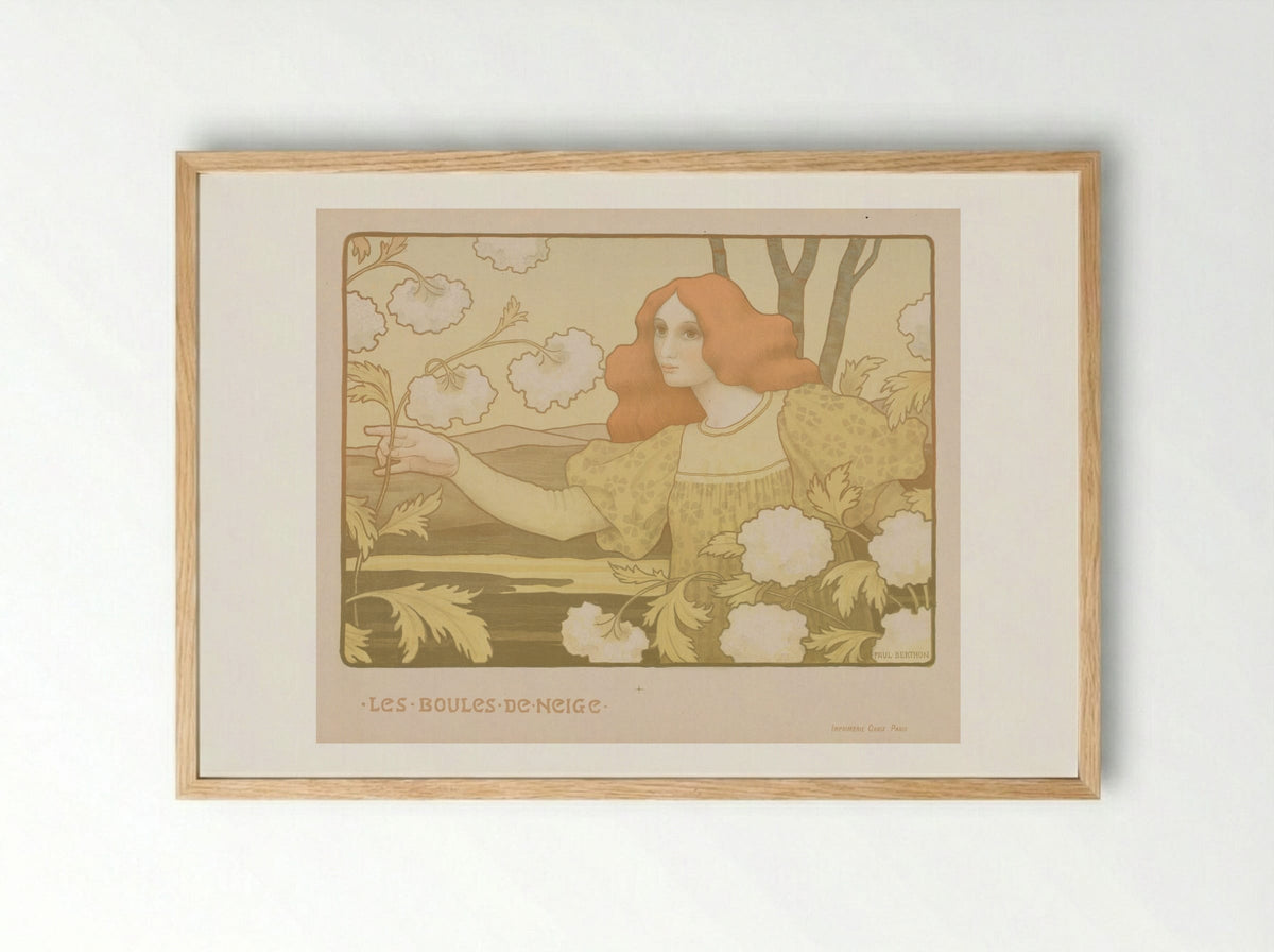 Snowballs (Les Boules de Neige) - Paul Berthon - Framed Print Wood