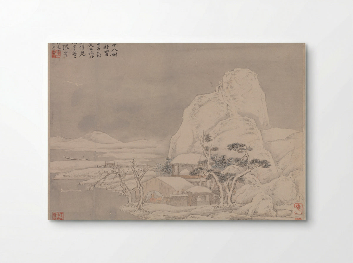 Snowscape, leaf from Album for Zhou Lianggong - Ye Xin - Poster