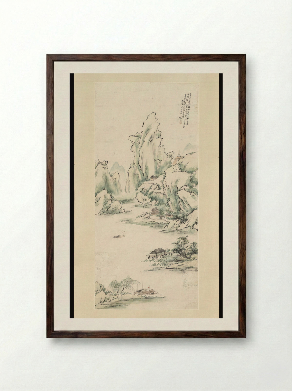 Snowscape - Liang Yuwei - Framed Print Dark Wood
