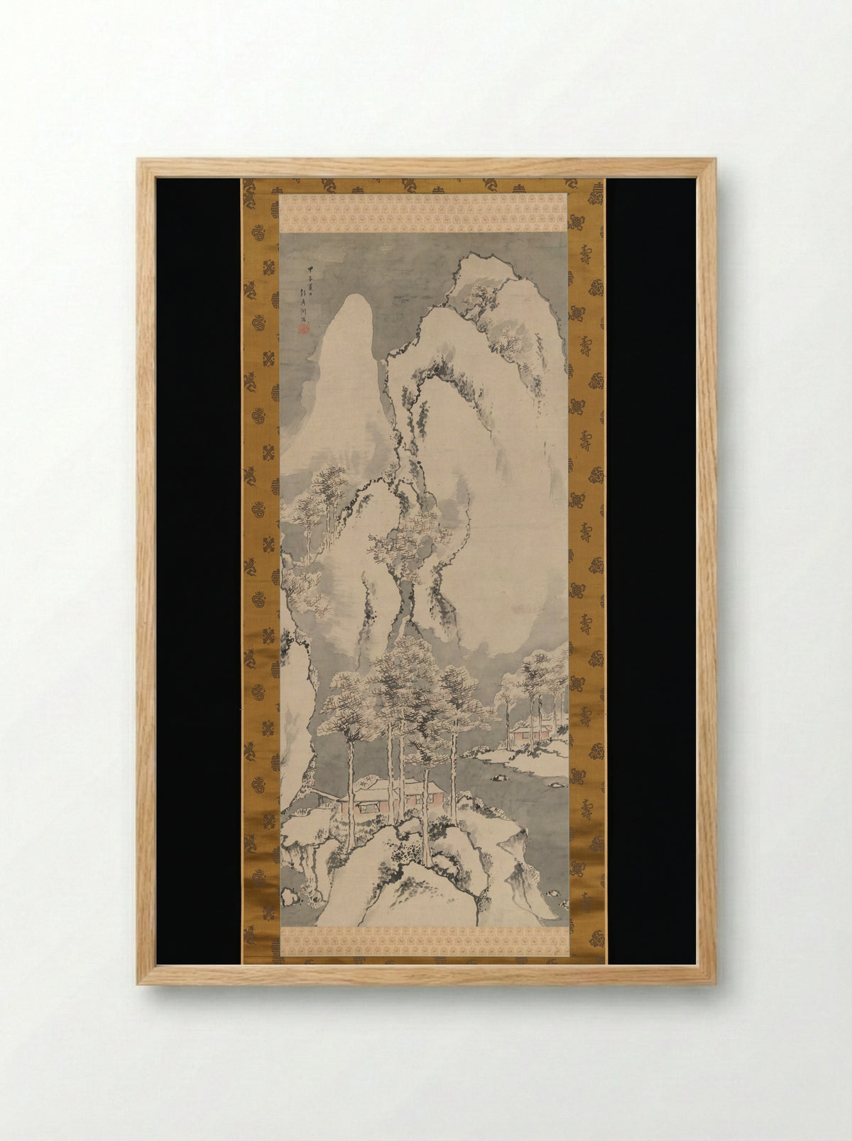 Snowy Landscape - Sakaki Hyakusen - Framed Print Wood