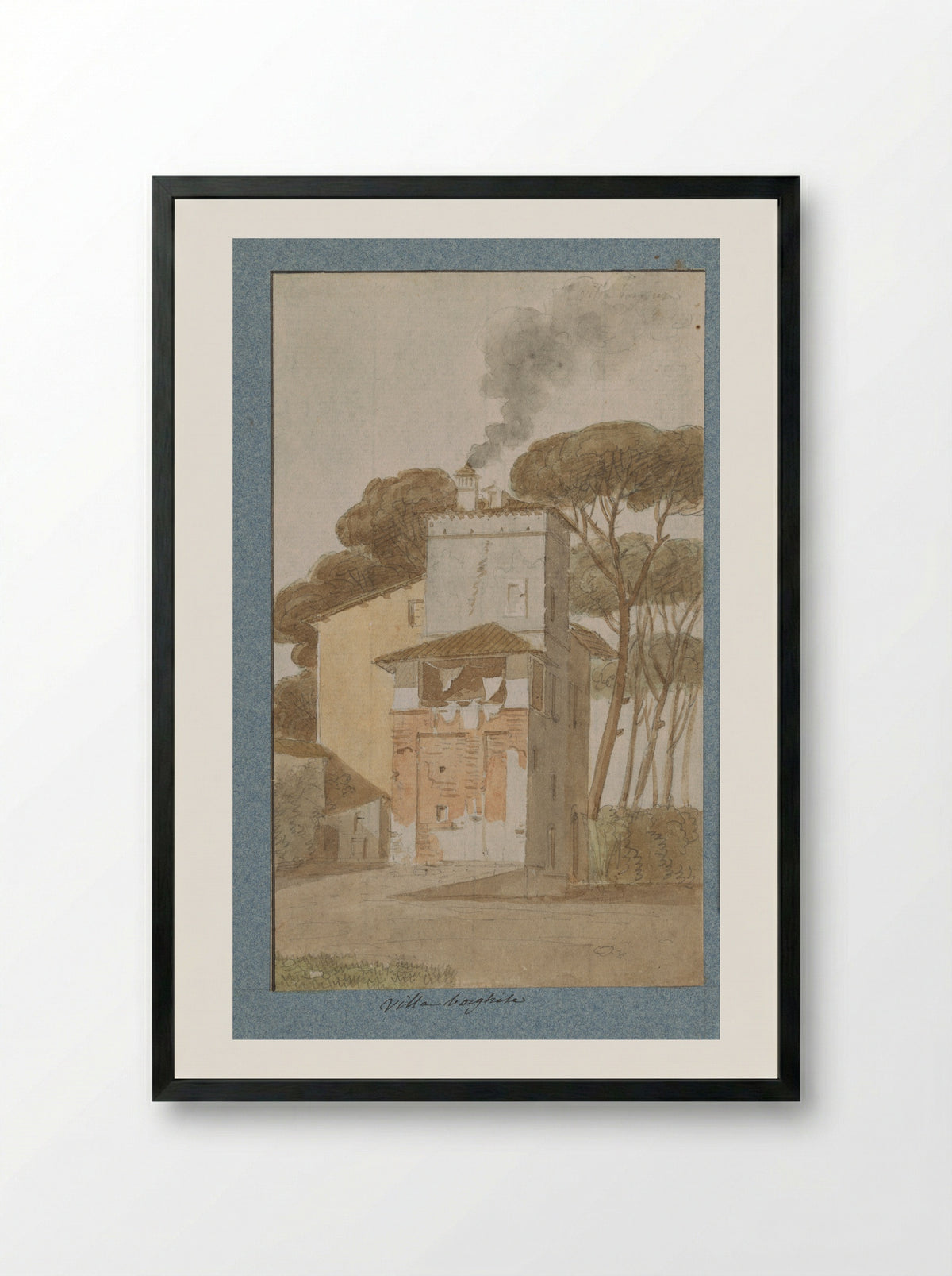 So-Called Casino di Raffaello in the Borghese Gardens - Jean-Thomas Thibault - Framed Print Black