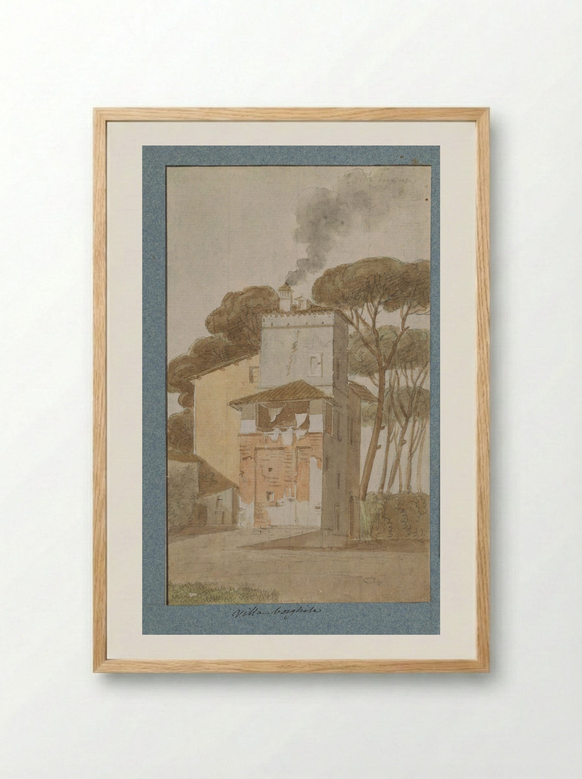 So-Called Casino di Raffaello in the Borghese Gardens - Jean-Thomas Thibault - Framed Print Wood
