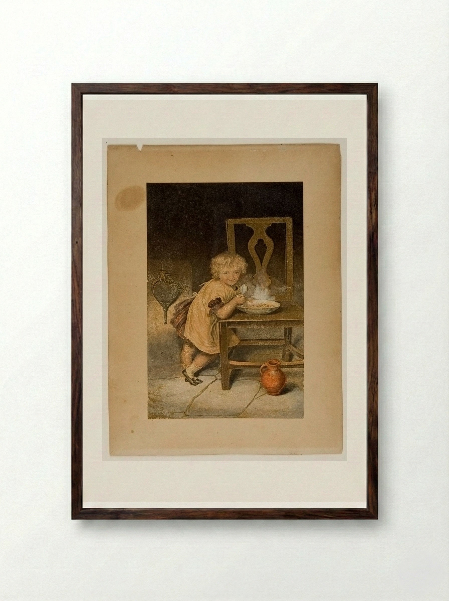 So Nice! - George Baxter - Framed Print Dark Wood