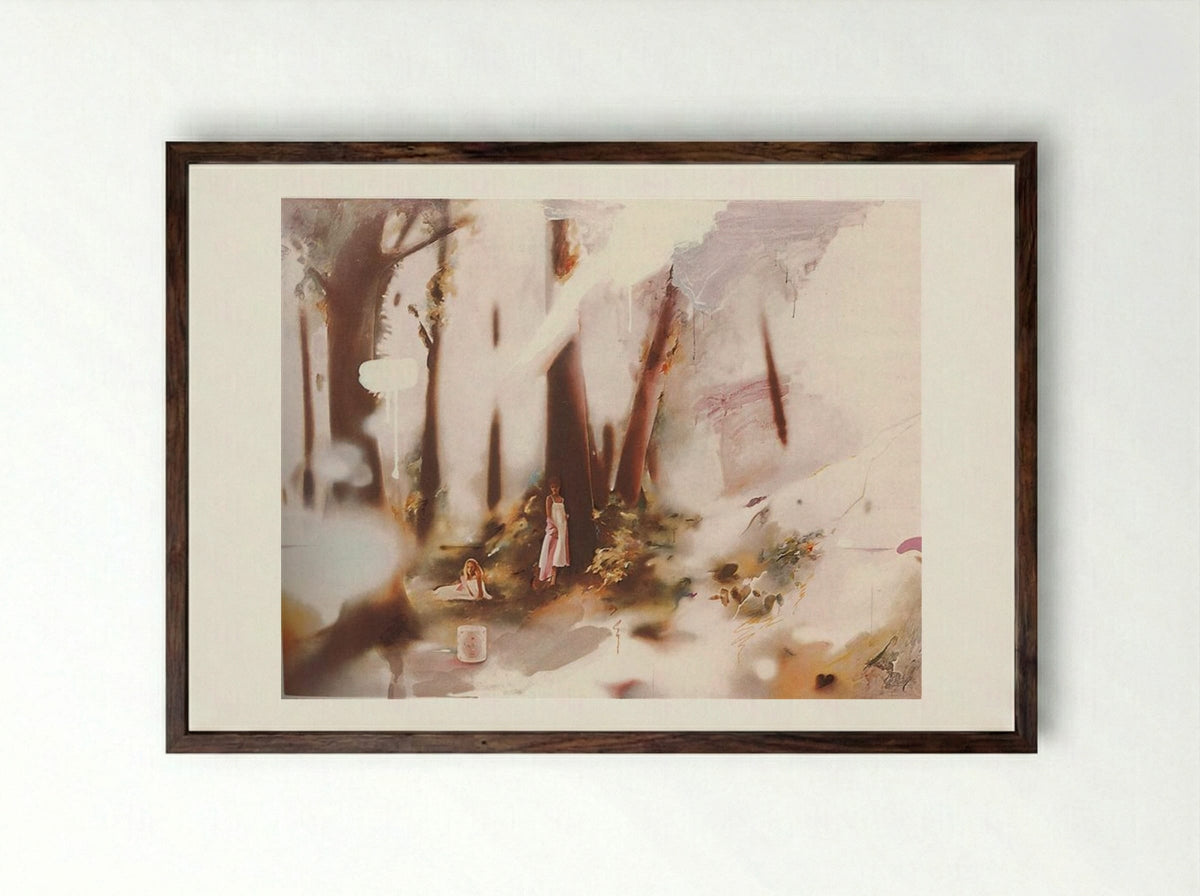 Soft Pink Landscape - Richard Hamilton - Framed Print Dark Wood