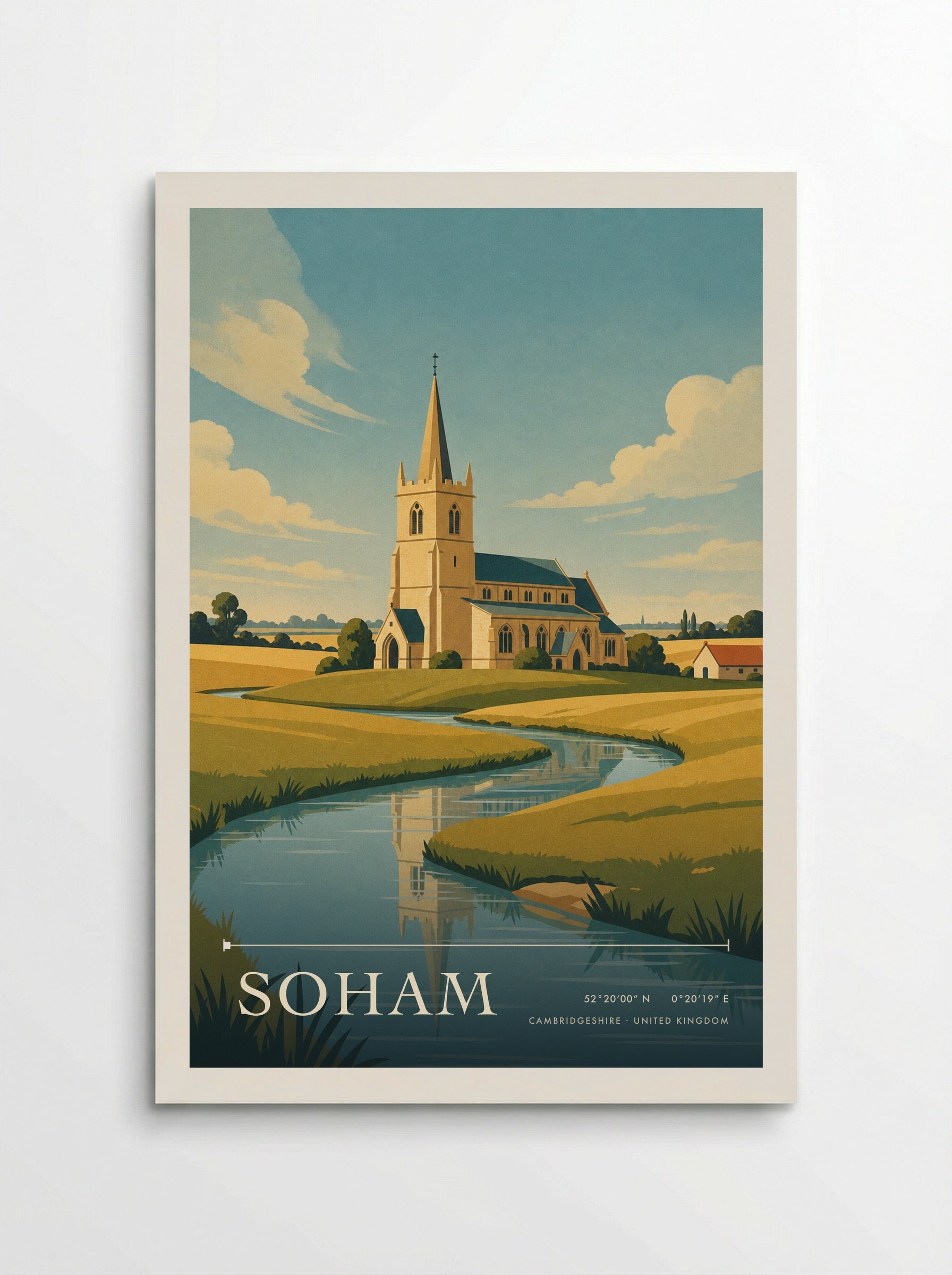Soham Cambridgeshire United Kingdom Travel Poster - Poster