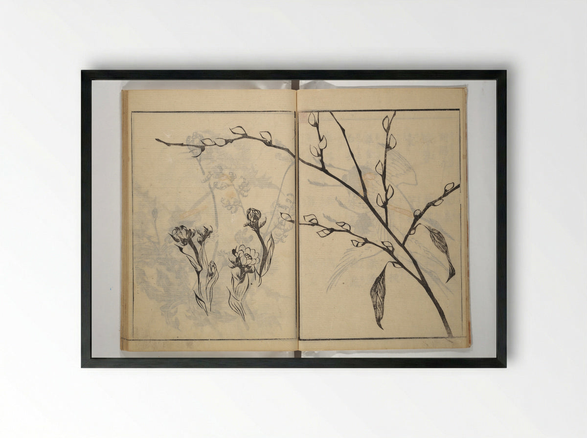 Soken Picture Album: The Plant Section - Yamaguchi Soken - Framed Print Black