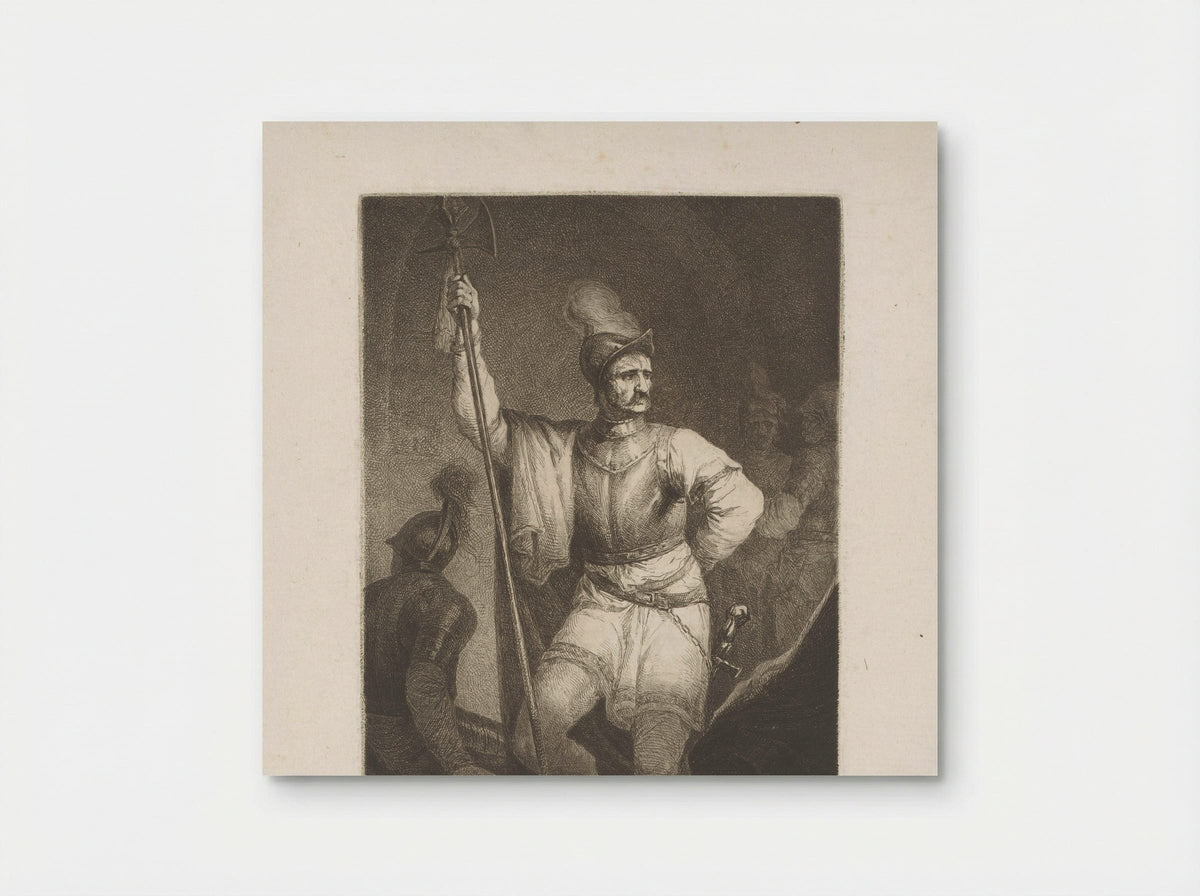 Soldaat met hellebaard en helm - Michał Płoński - Poster