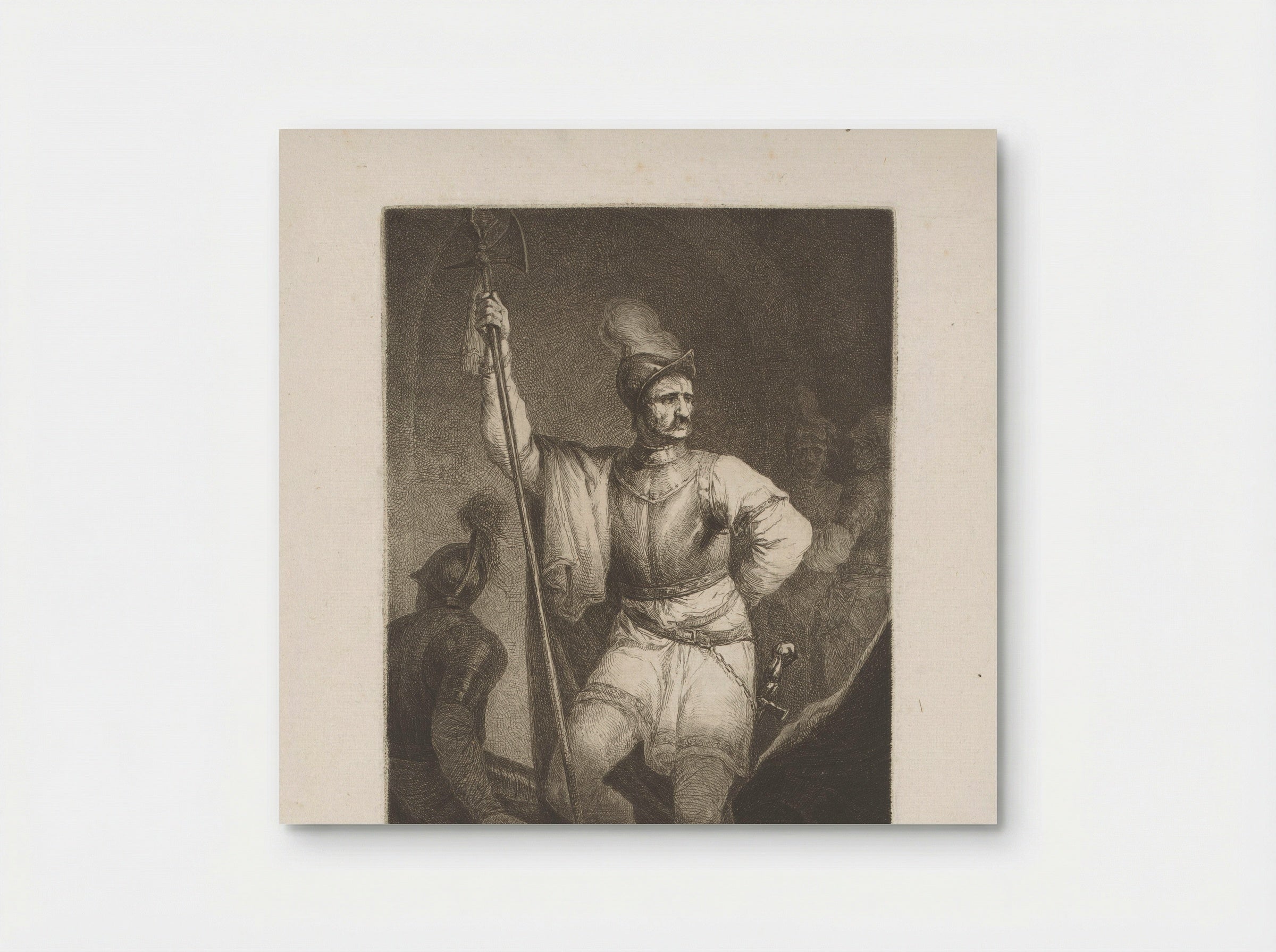 Soldaat met hellebaard en helm - Michał Płoński - Poster