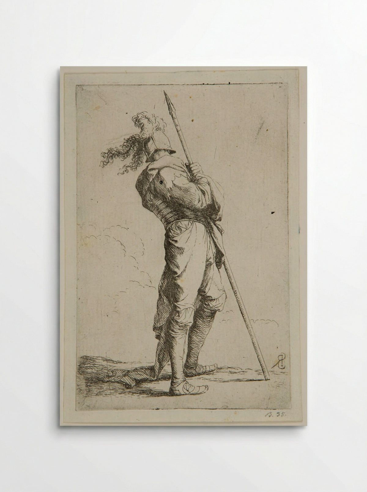 Soldier Leaning on a Spear - Salvator Rosa - Poster