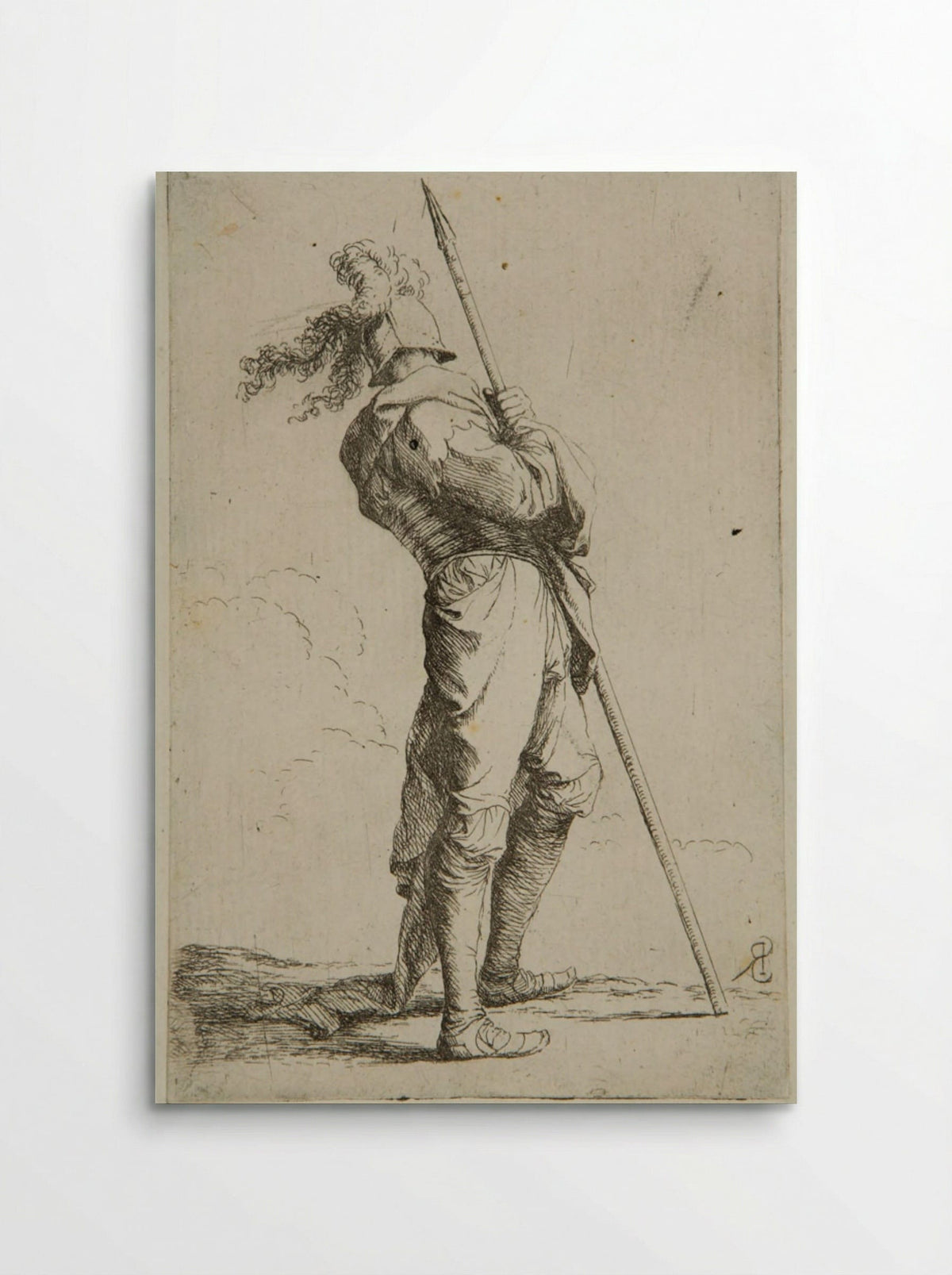 Soldier Leaning on a Spear - Salvator Rosa - Poster