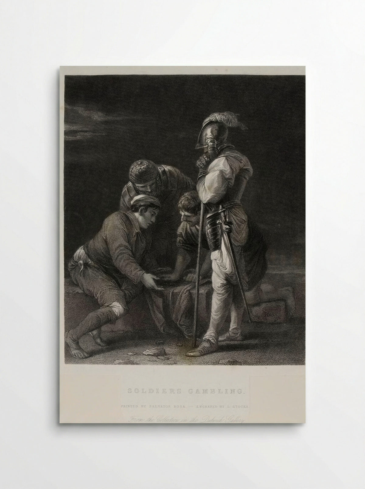 Soldiers Gambling - Lumb Stocks - Poster