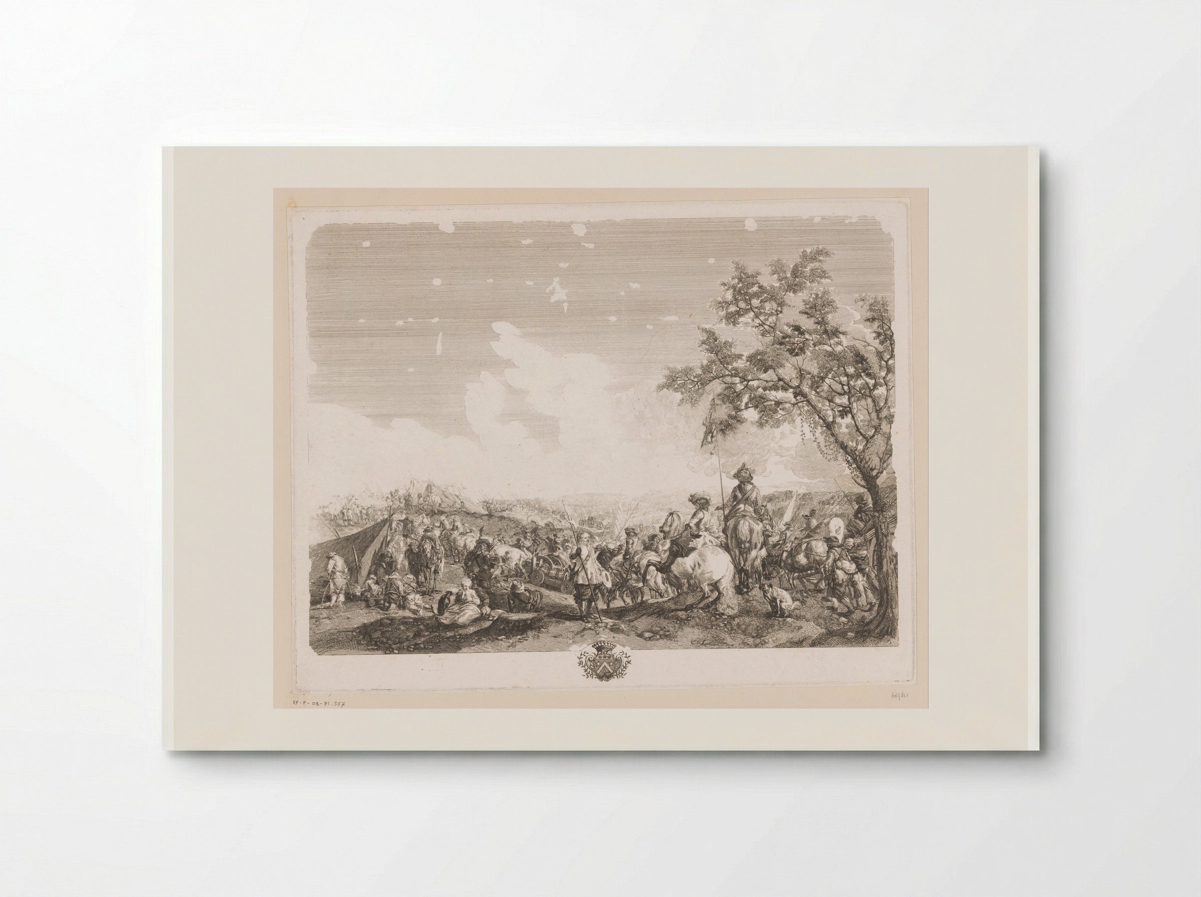 Soldiers and Commanders in an Army Camp - Jean Moyreau - Poster