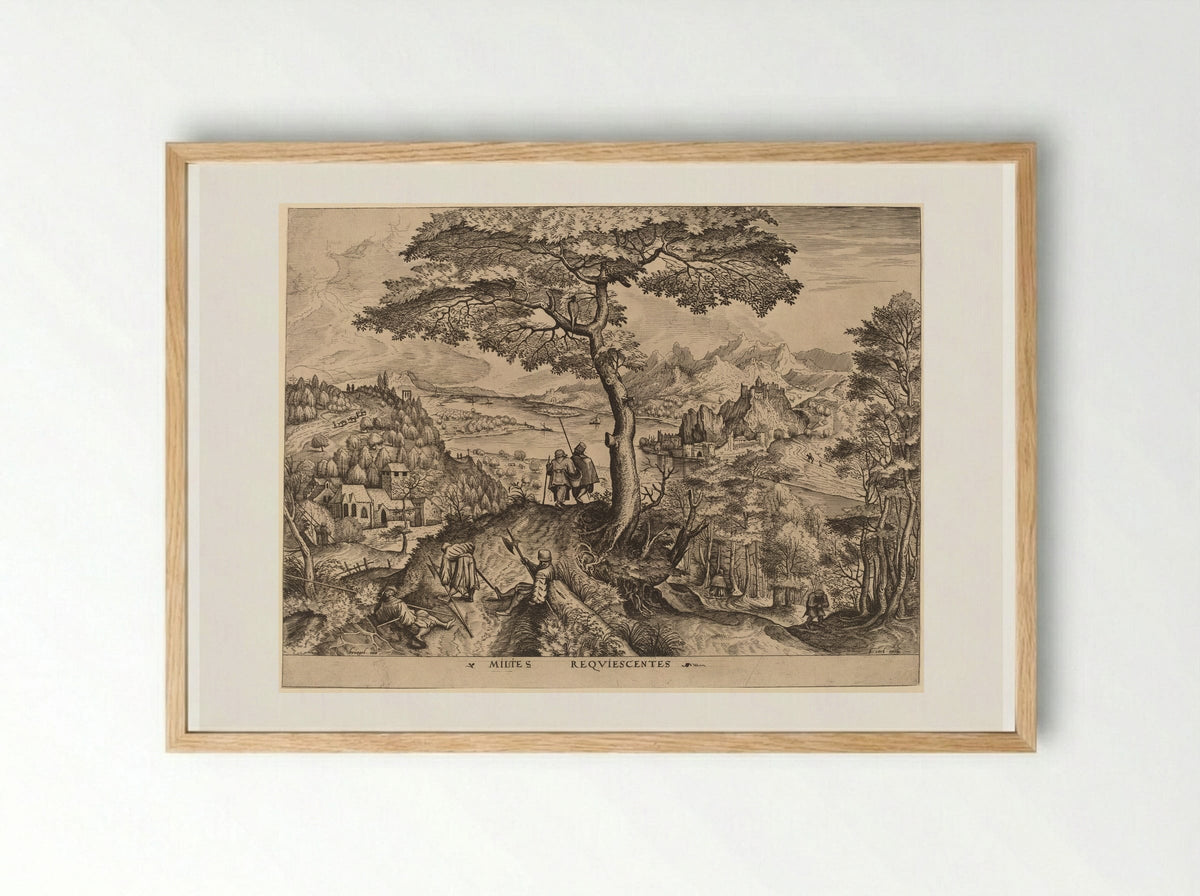 Soldiers at Rest - Pieter Bruegel the Elder - Framed Print Wood