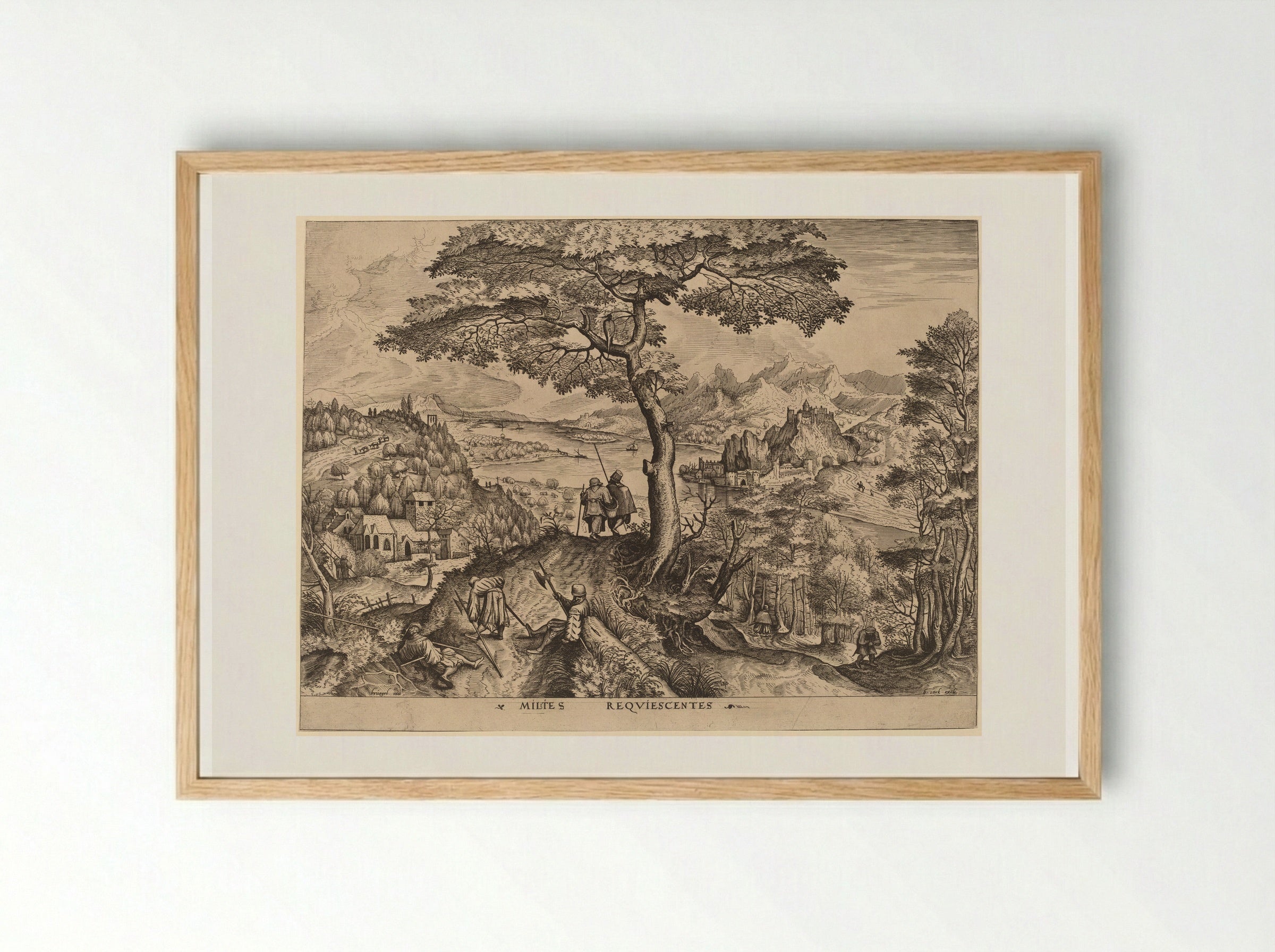 Soldiers at Rest - Pieter Bruegel the Elder - Framed Print Wood