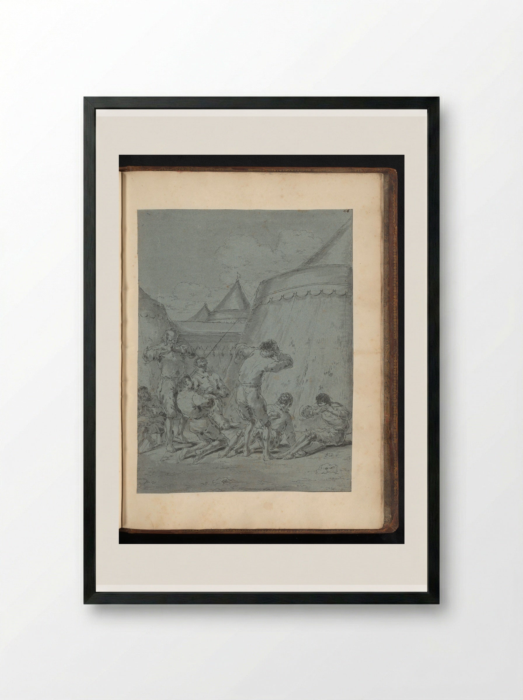 Soldiers of Alexander the Great Asking for Forgiveness - Leonaert Bramer - Framed Print Black