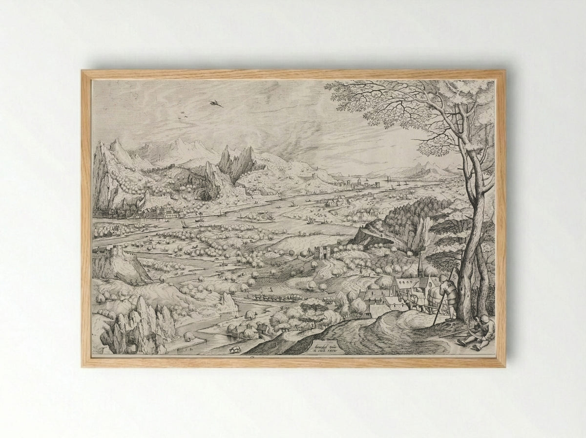 Solicitudo Rustica - Jan van Doetechum - Framed Print Wood