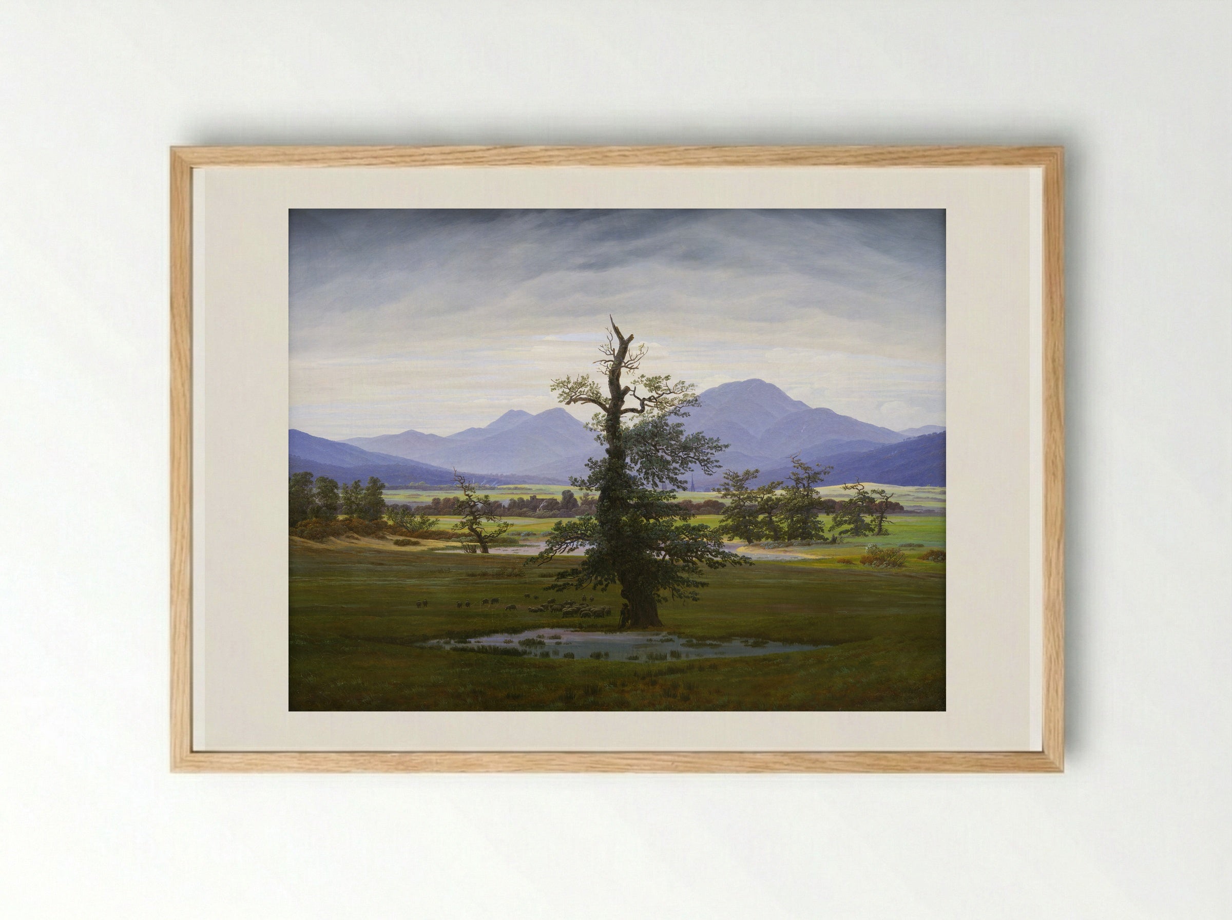 Solitary Tree - Caspar David Friedrich - Framed Print Wood