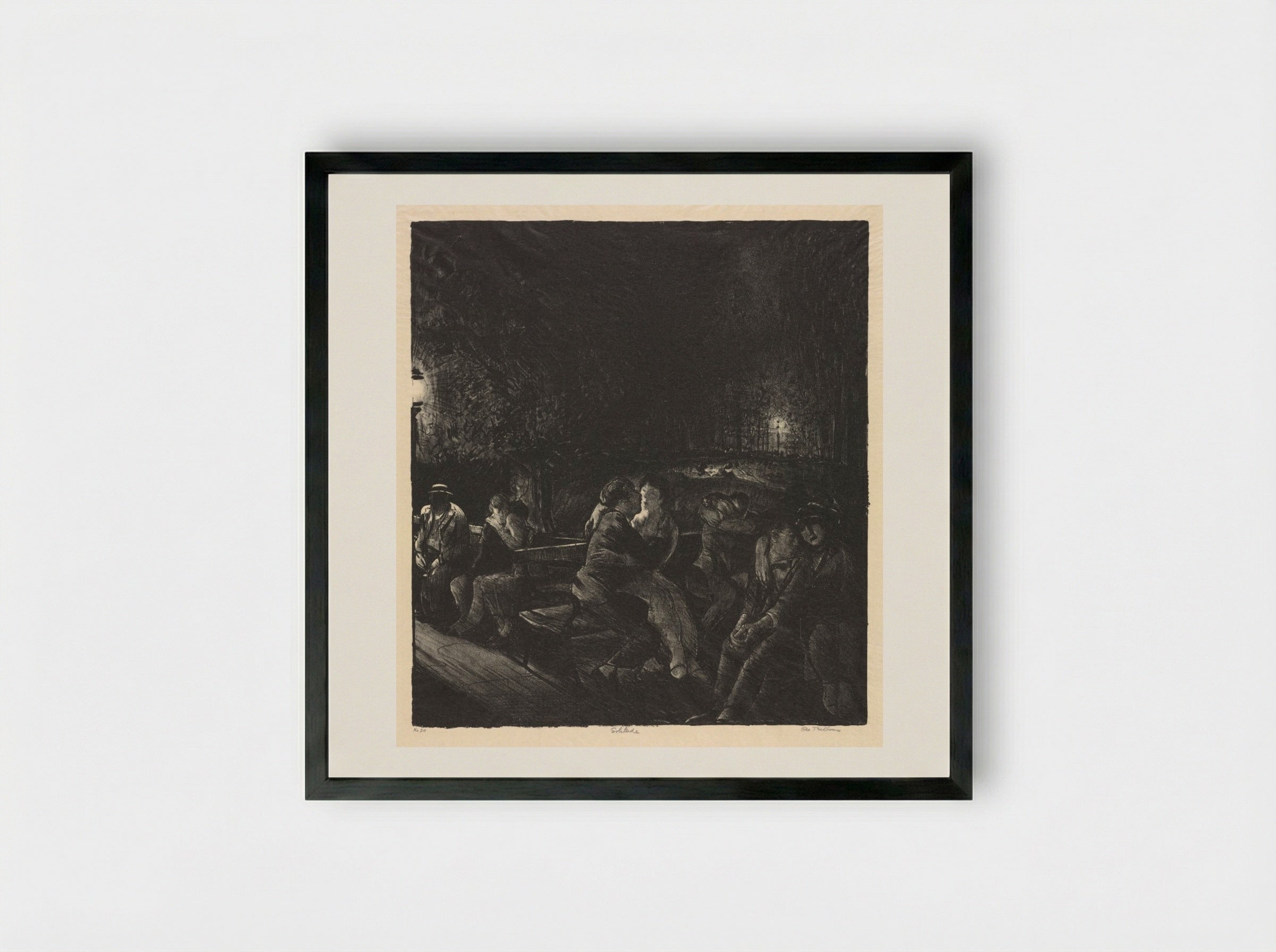 Solitude - George Bellows - Framed Print Black