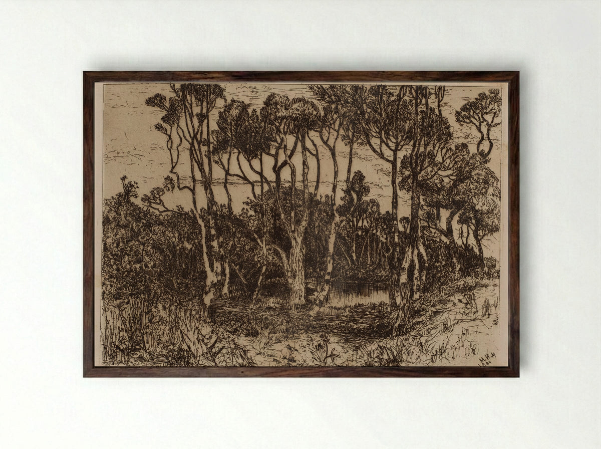 Solitude - Mary Nimmo Moran - Framed Print Dark Wood